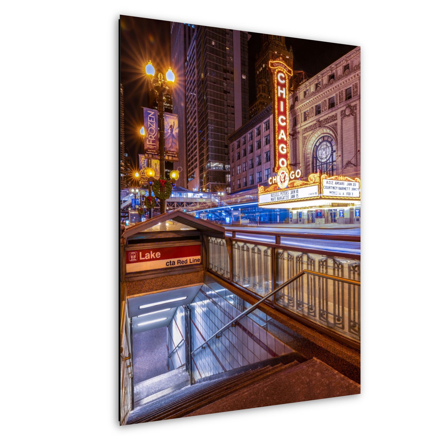 Chicago Theatre & Lake Station – Iconic Downtown Chicago Photography | Urban Cityscape Fine Art Print