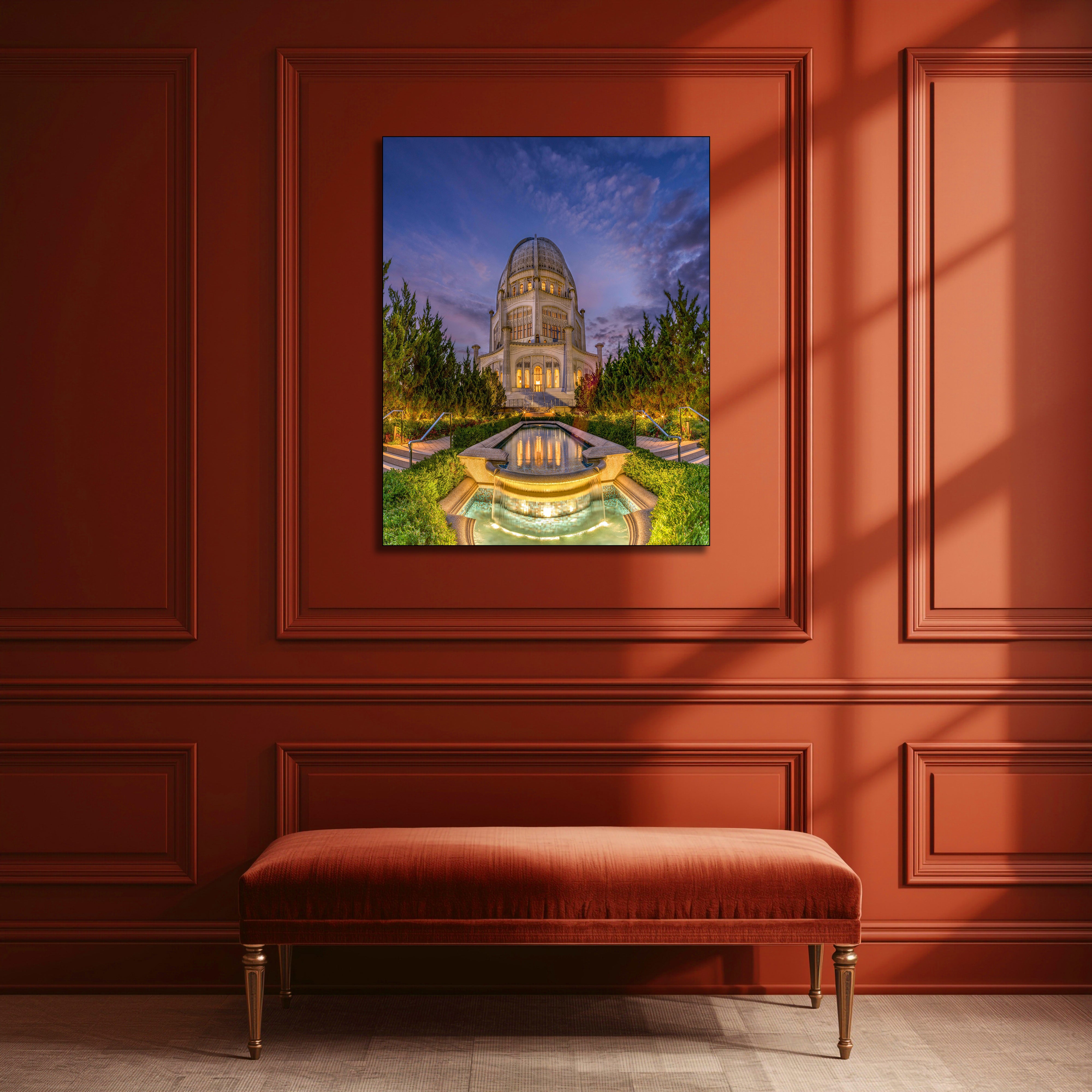 architectural dome metal wall print