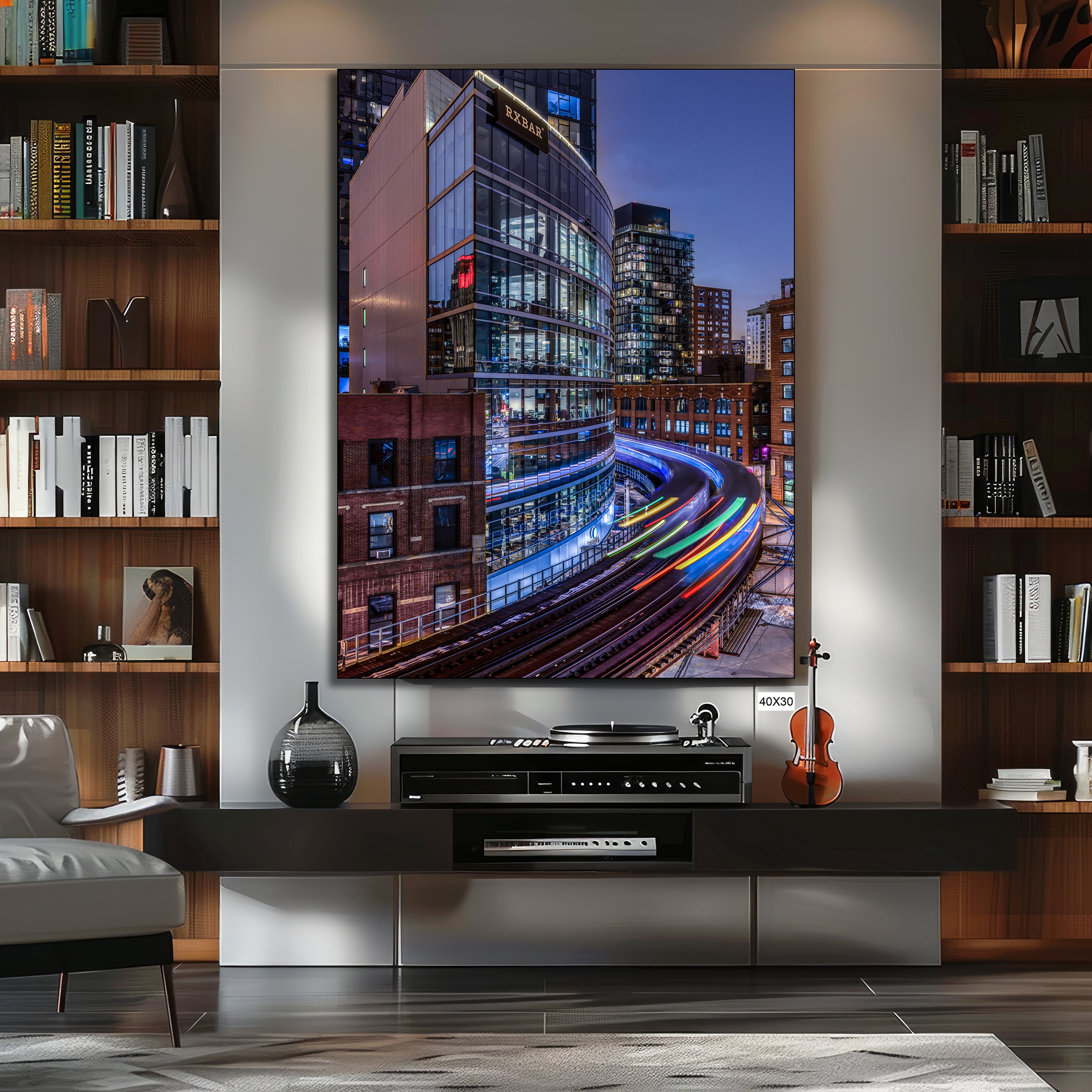 Chicago EL Train S-Curve Long Exposure Photo