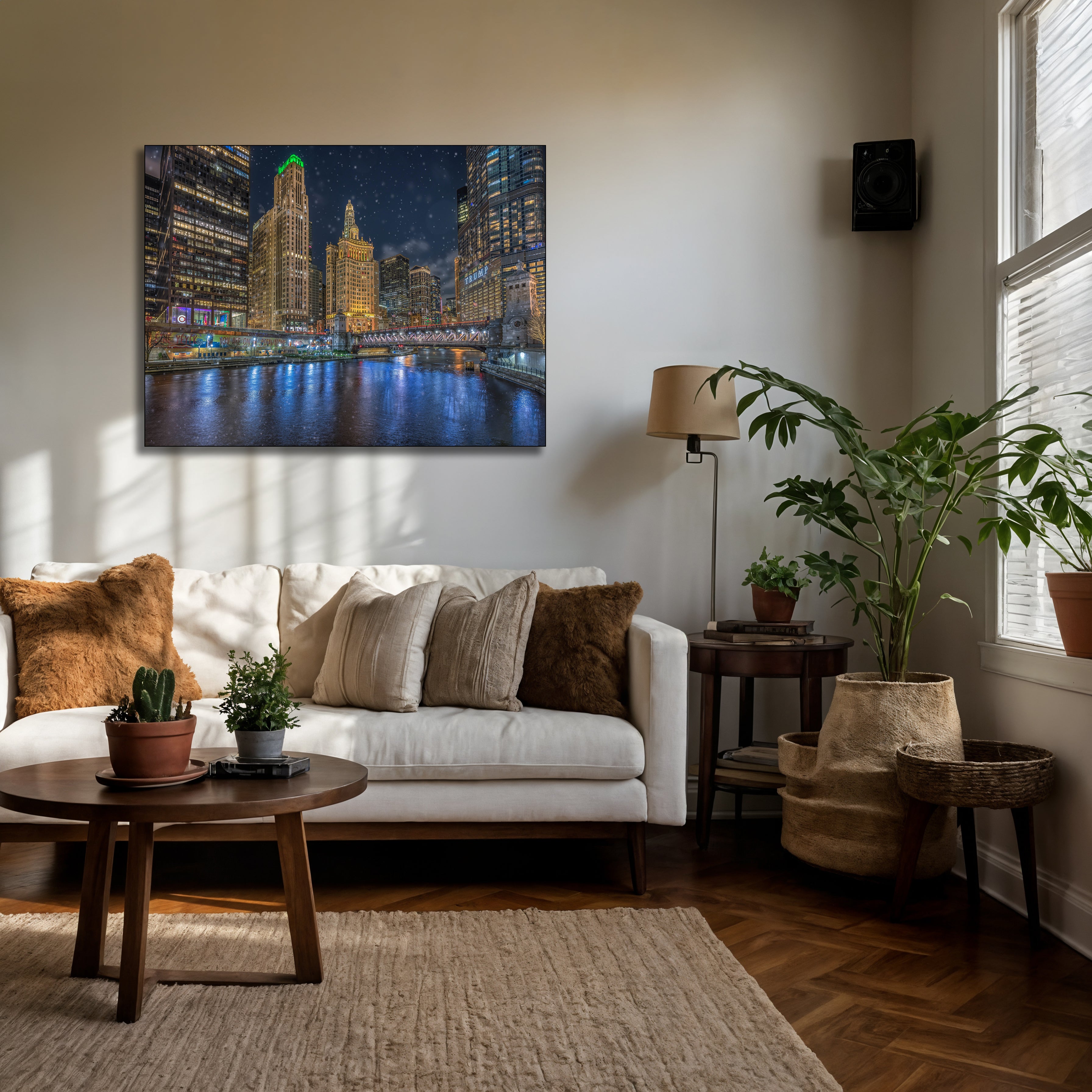 Winter skyline acrylic print