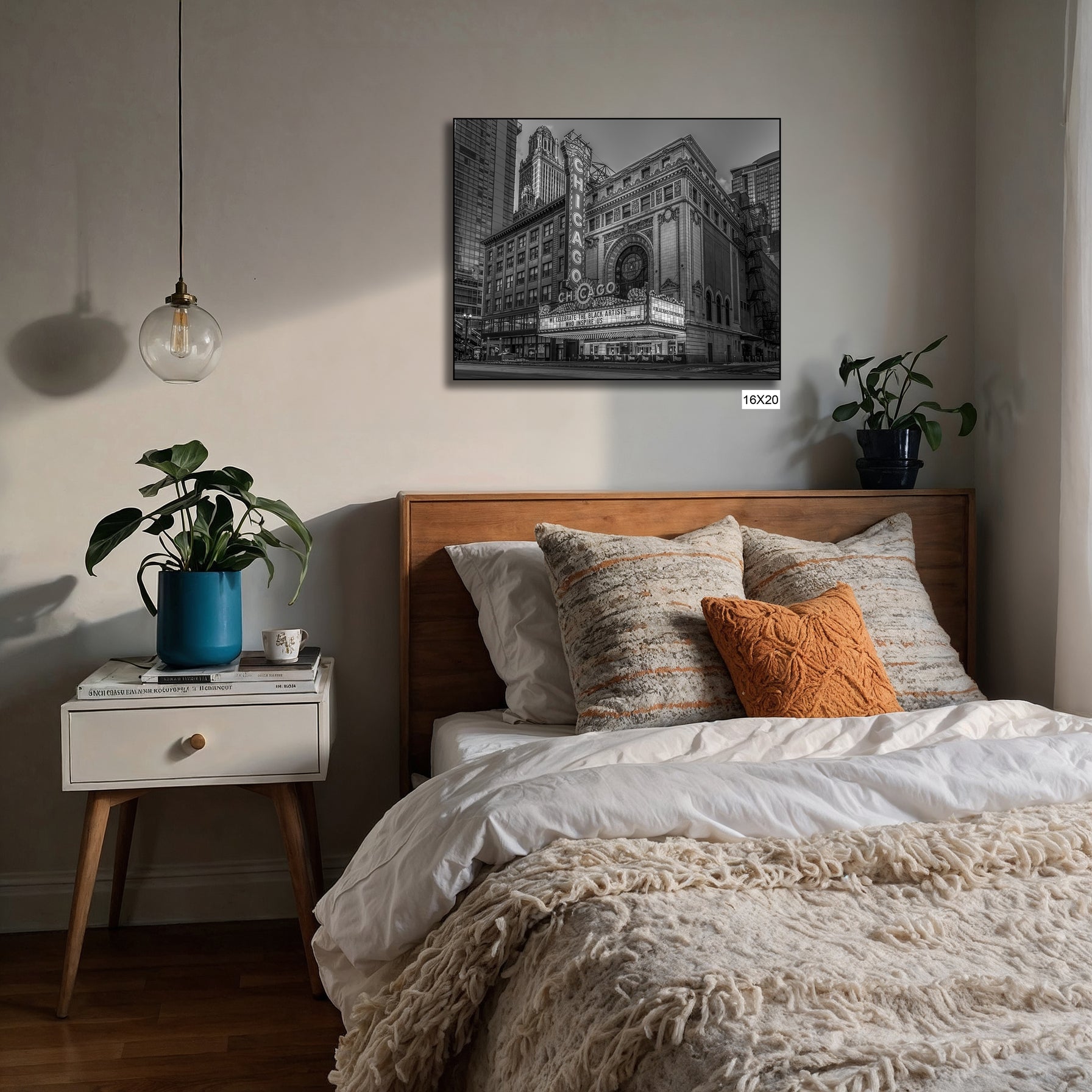 Chicago Theatre B&W Fine Art Print – Historic Wall Decor