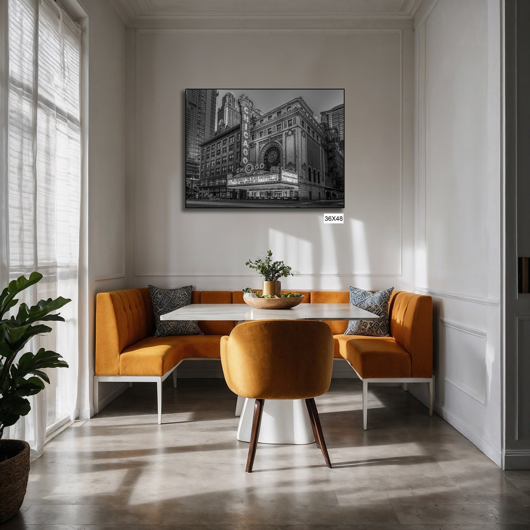 Chicago Theatre B&W Fine Art Print – Historic Wall Decor