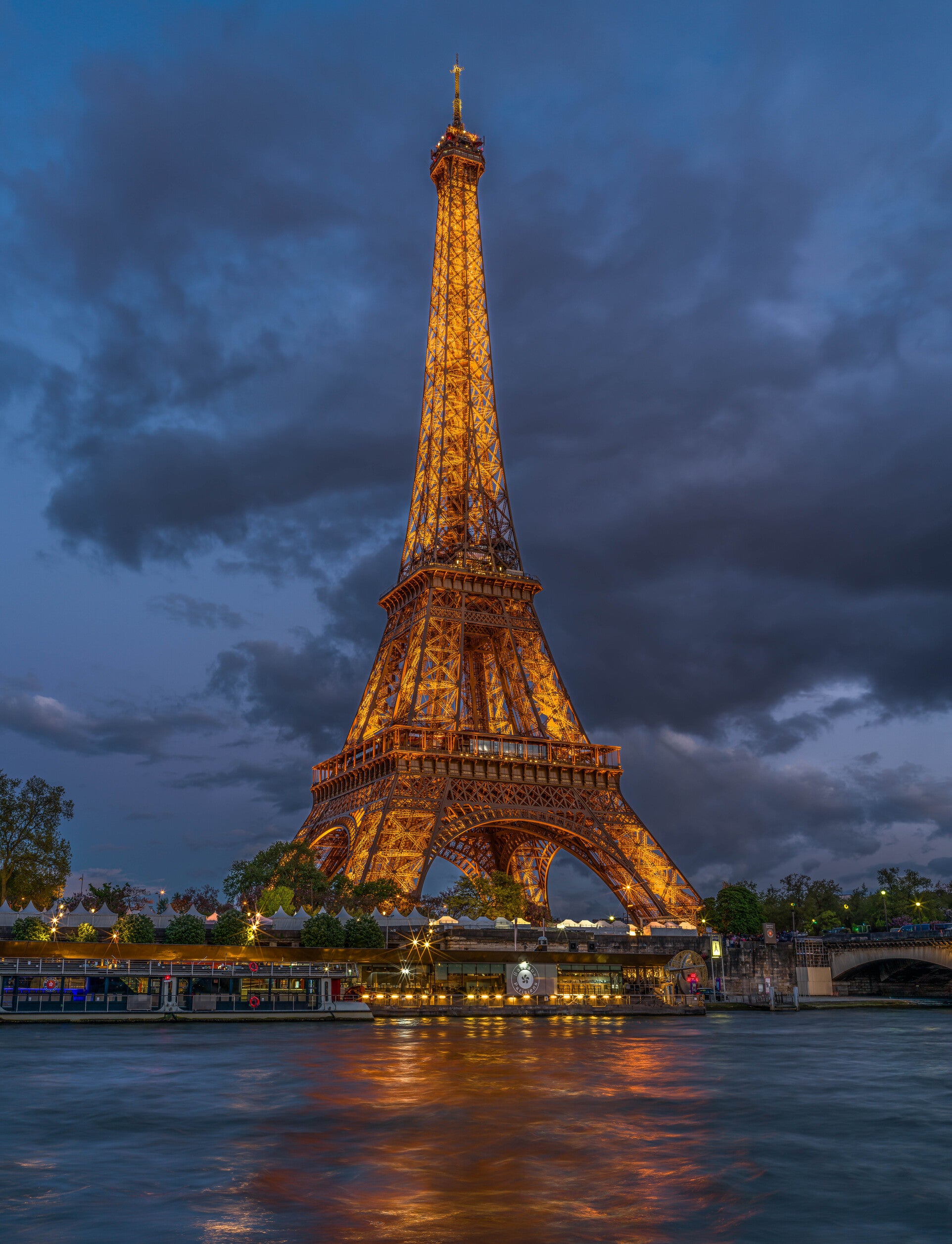 Eiffel Tower Sunset Paris Wall Art
