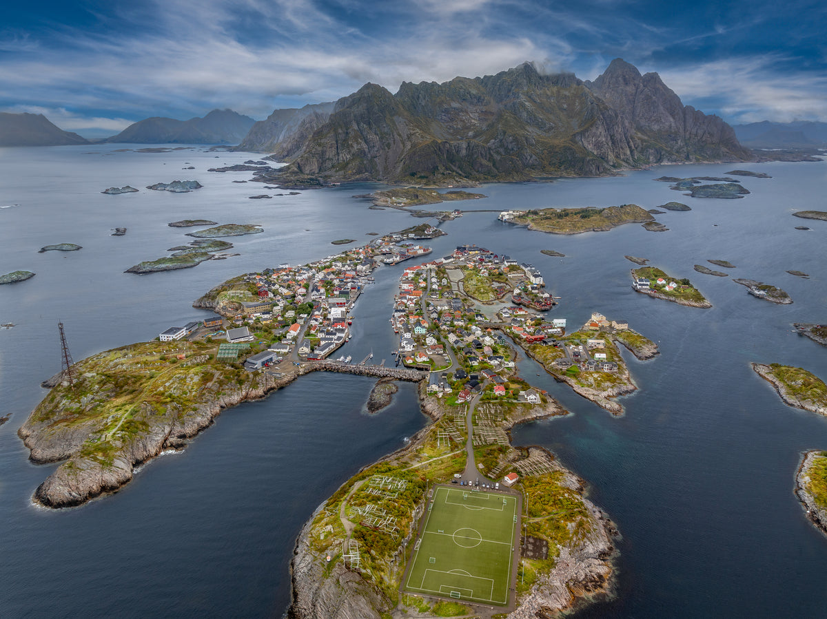 Henningsvær Football Stadium Wall Art | Fine Art Canvas, Acrylic & Metal Prints