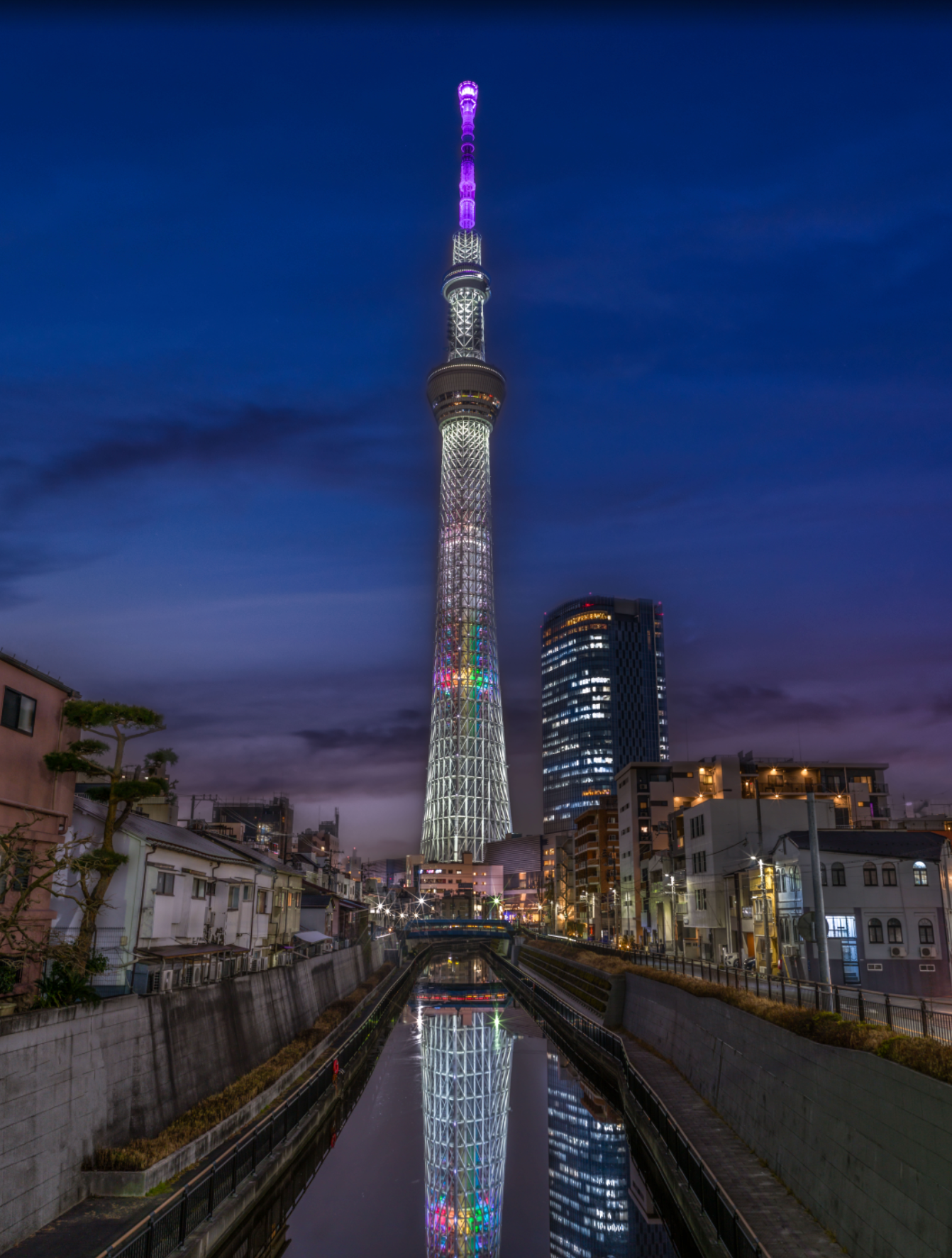 Jikken Bridge Tokyo Skytree Sunset