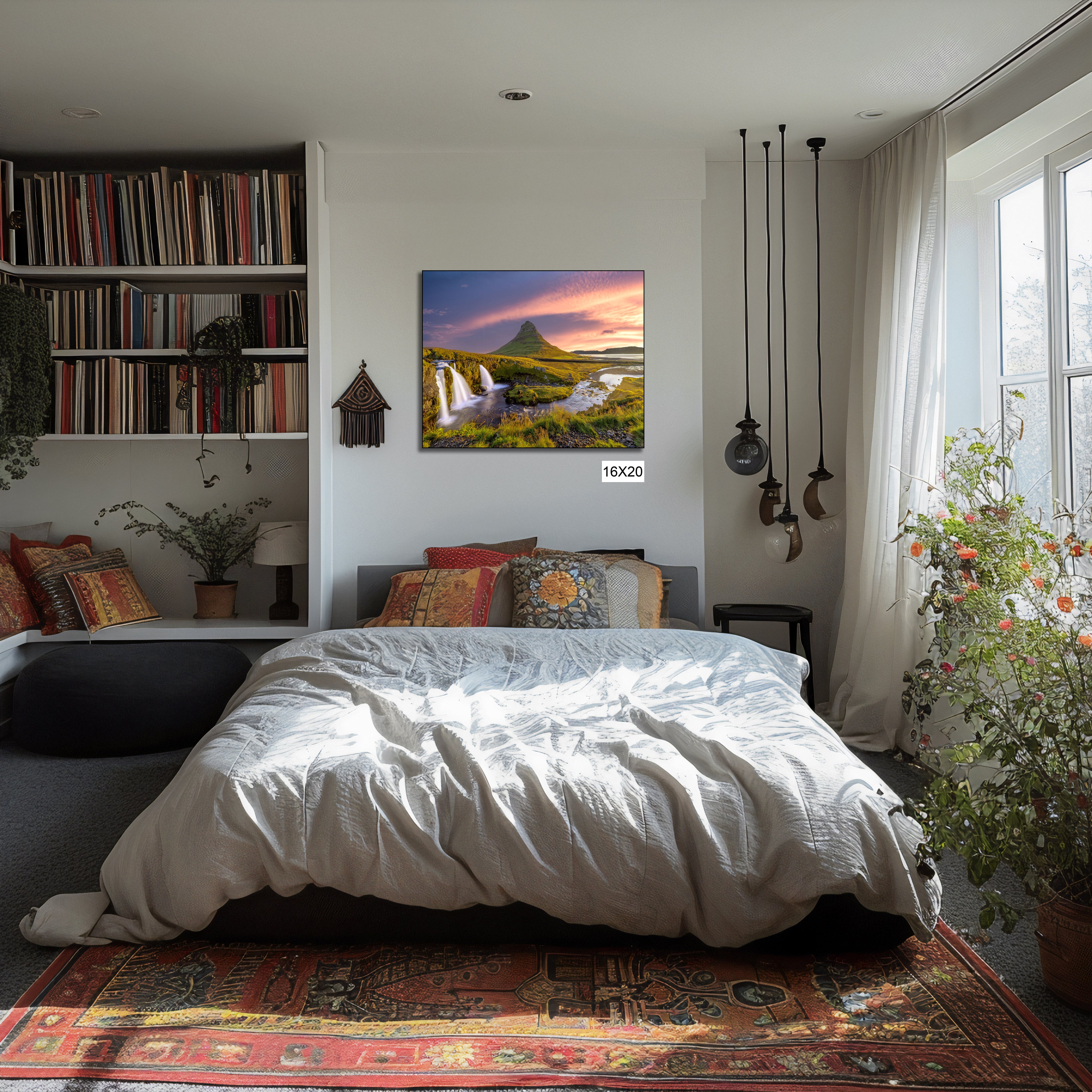 nordic landscape acrylic artwork