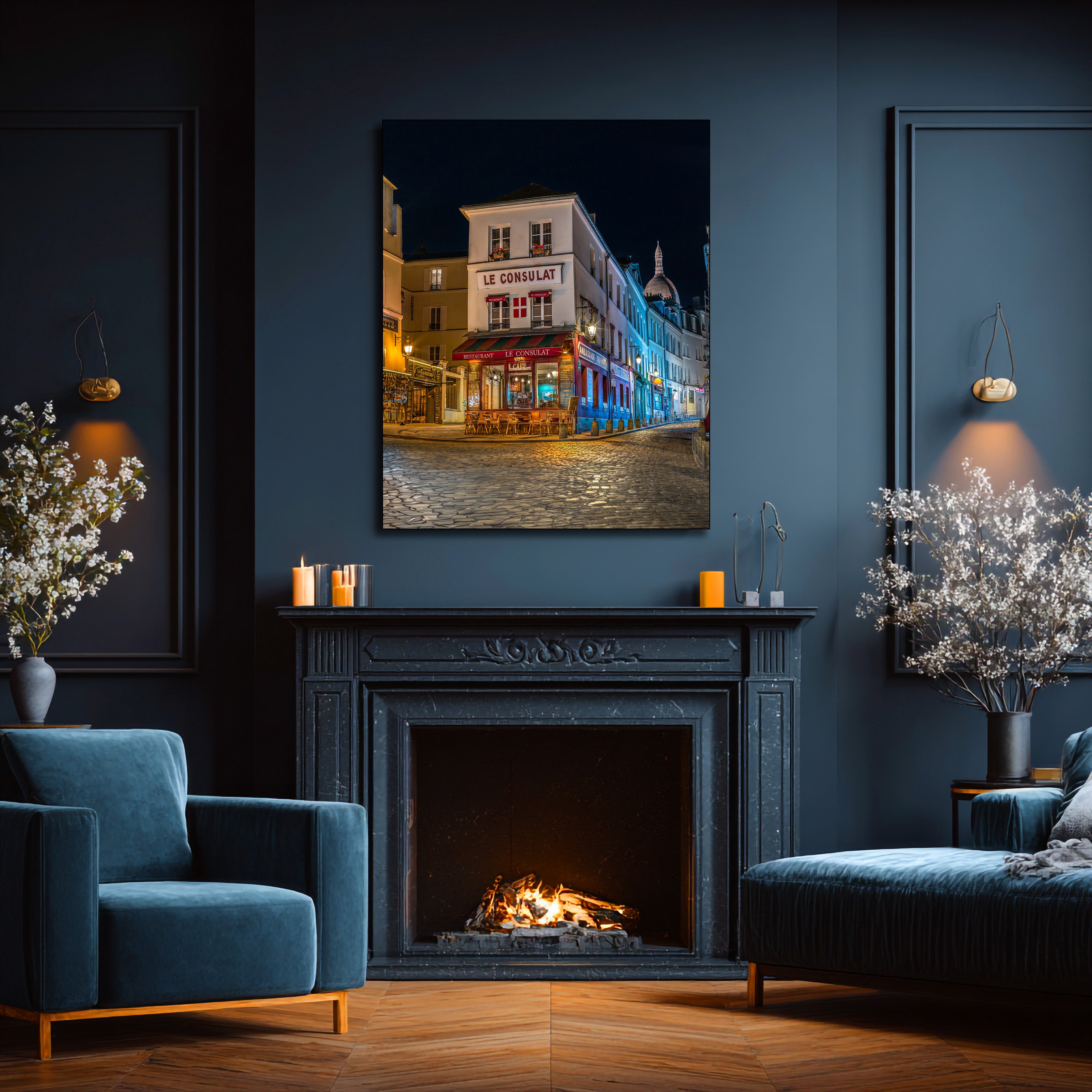 Le Consulat Cafe Paris fine art | Canvas, Acrylic, Metal