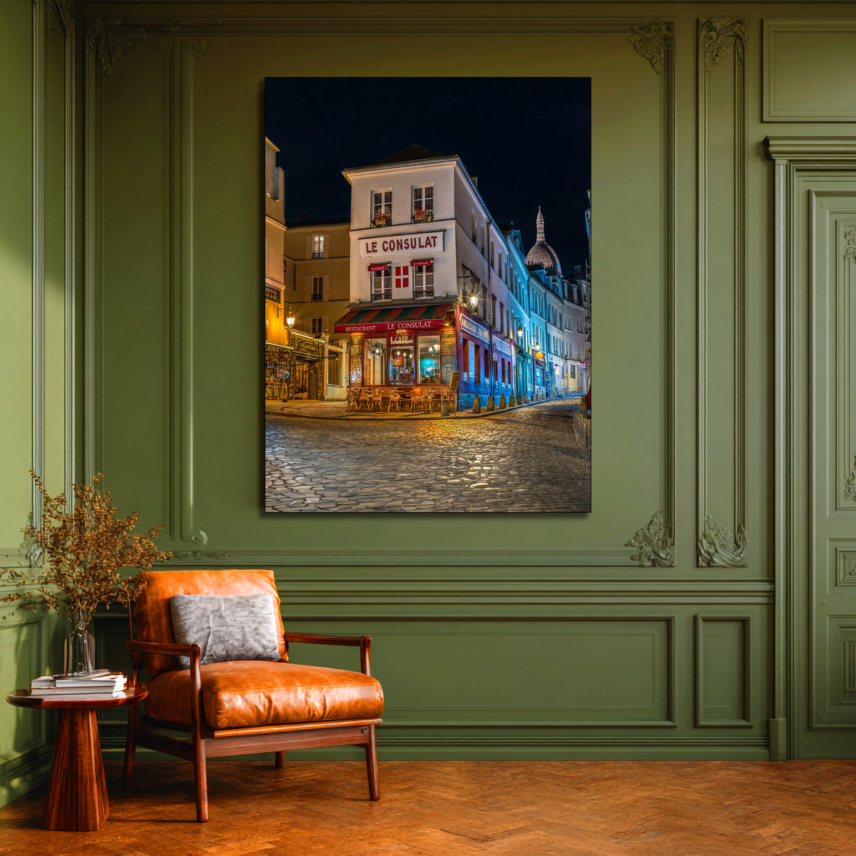 Le Consulat Paris cafe metal wall art