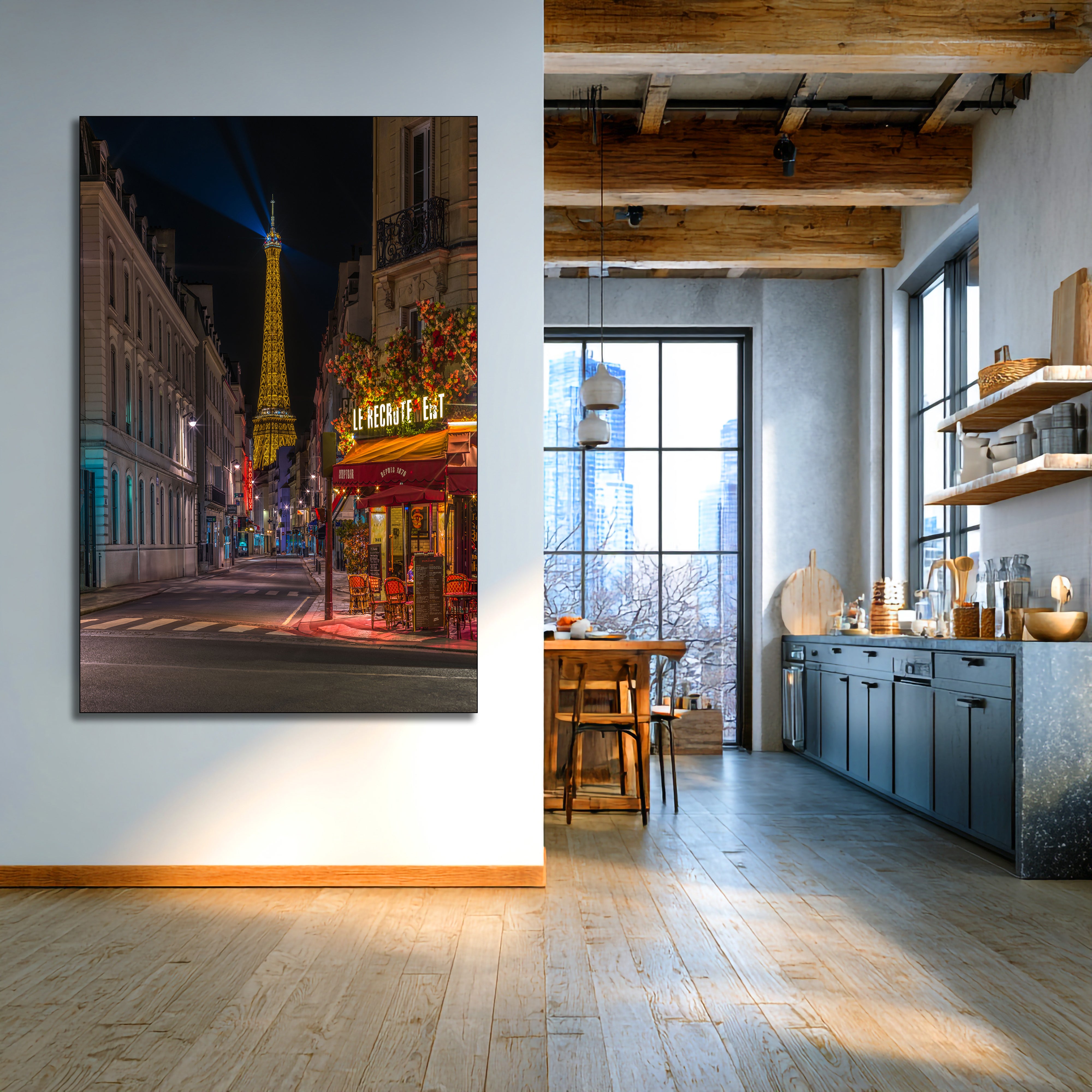 Le Recrutement Café Canvas Print