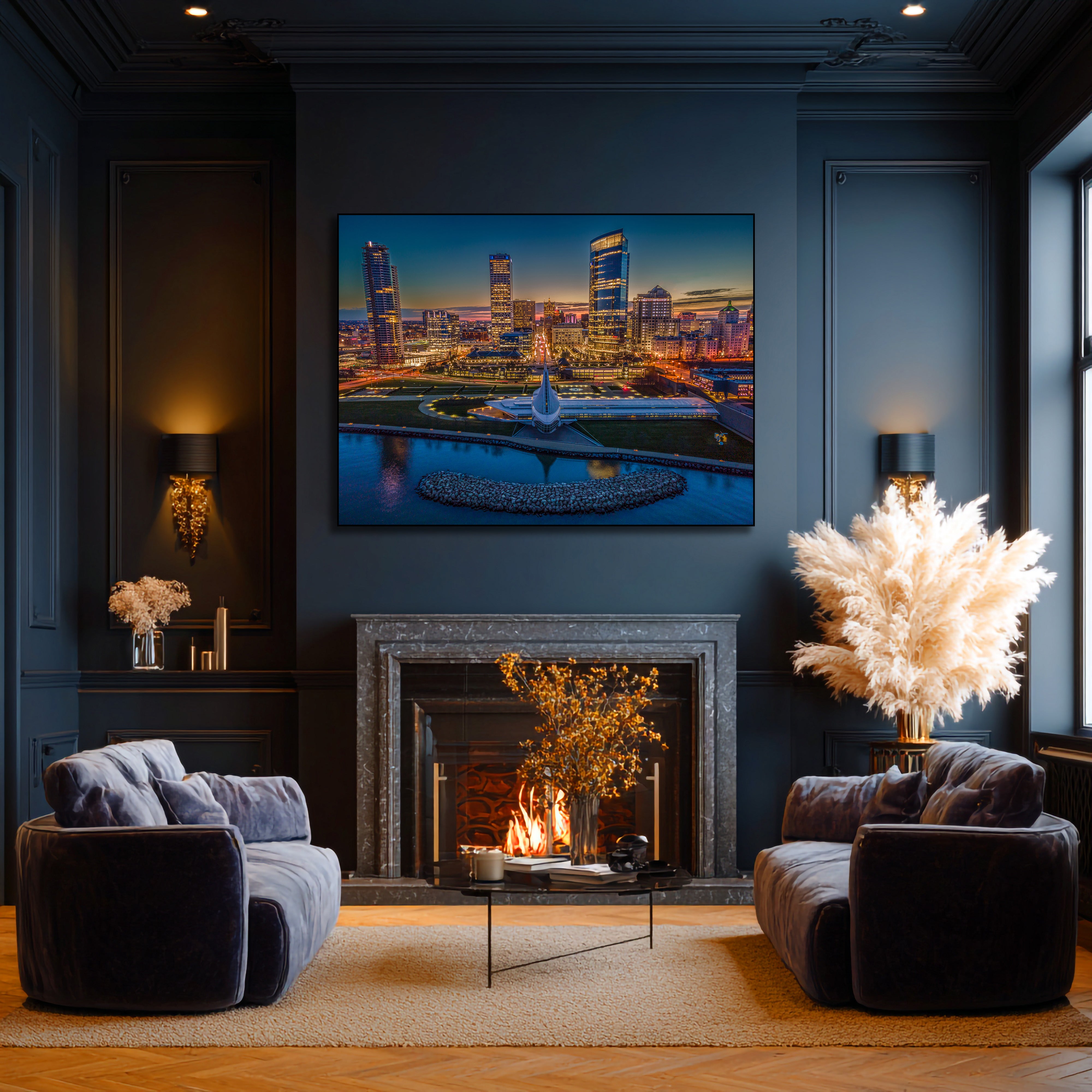 urban skyline photography décor