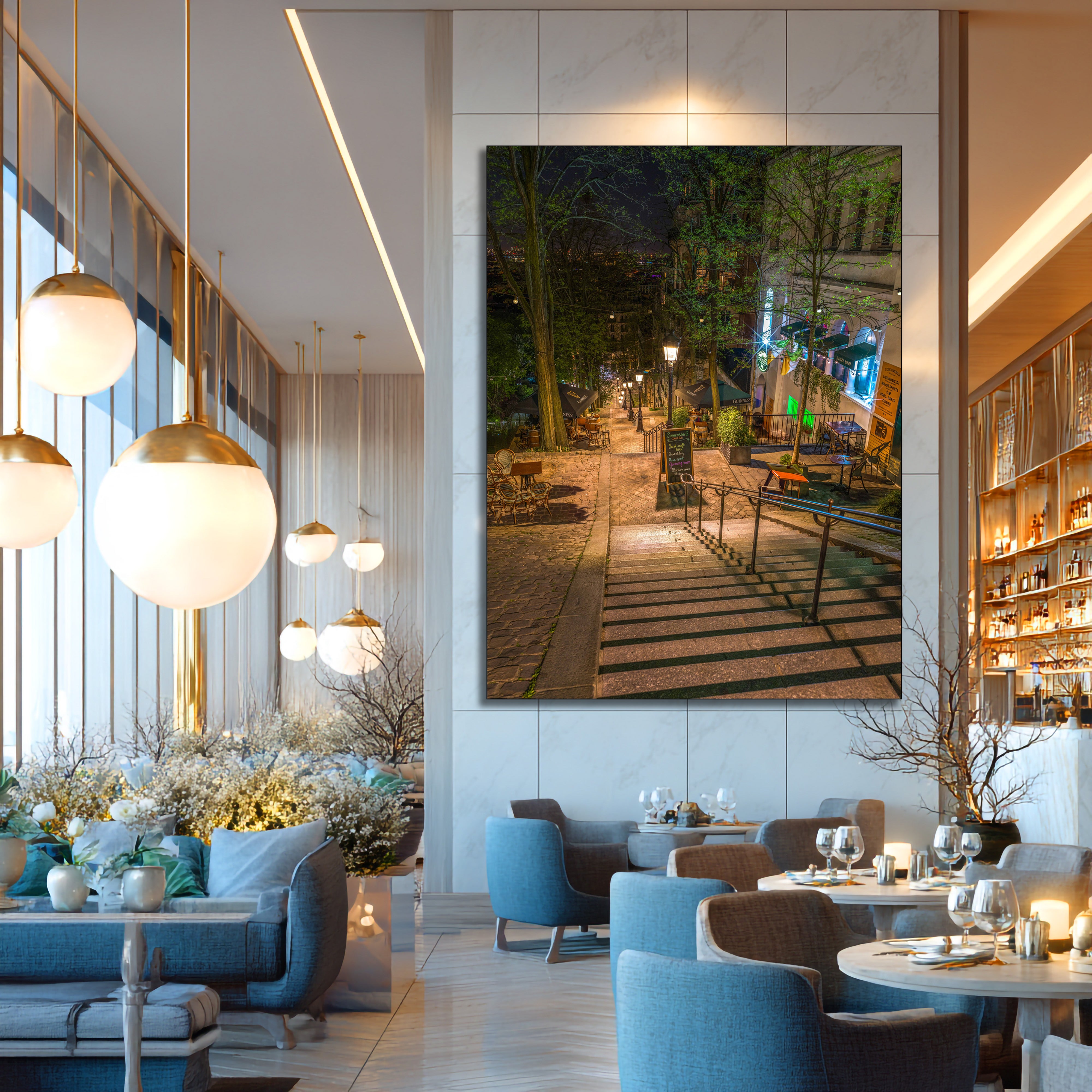 Cafe Montmartre Paris Wall Art | Canvas & Metal Prints