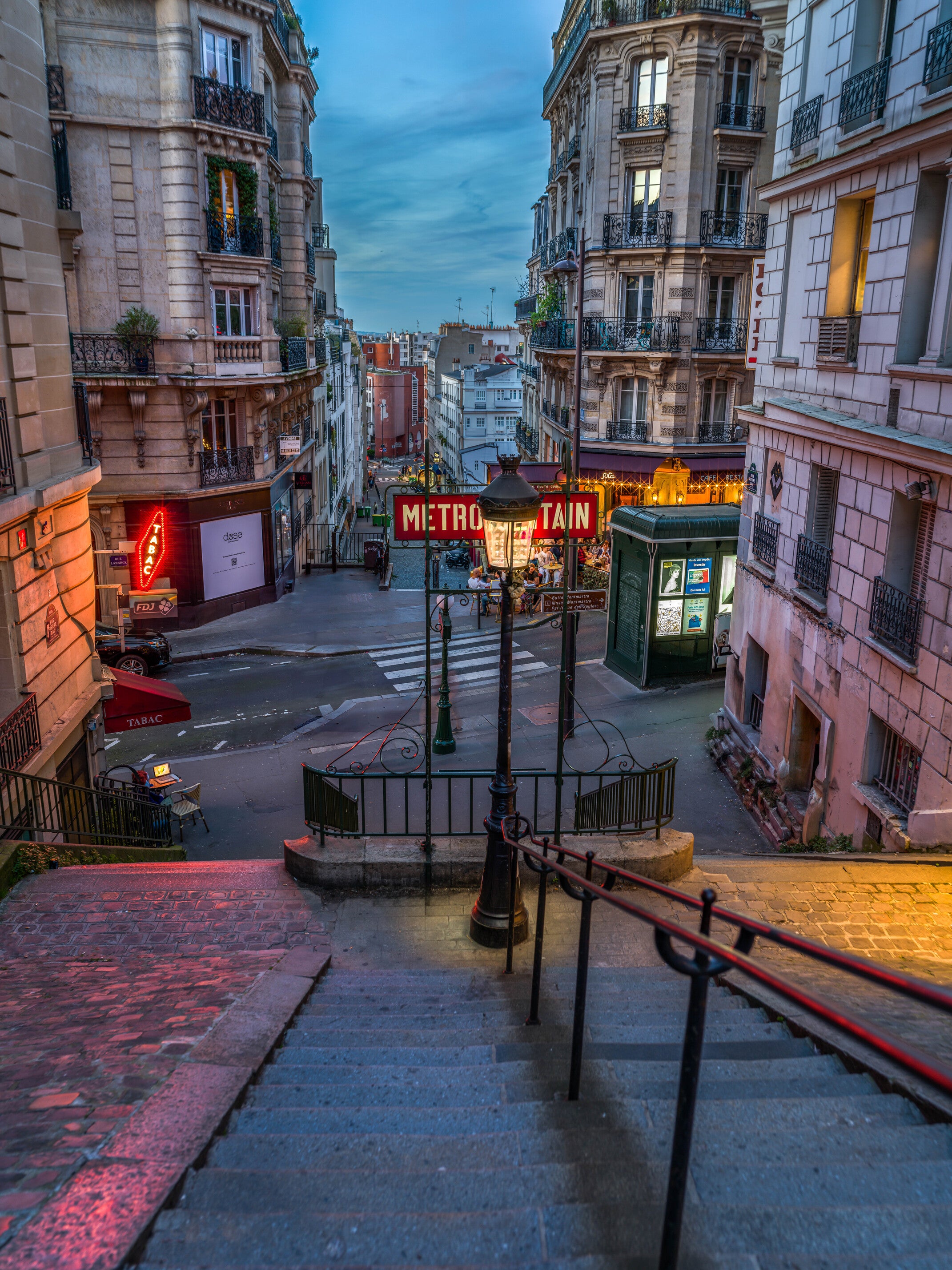 Montmartre Stairs Paris Wall Art