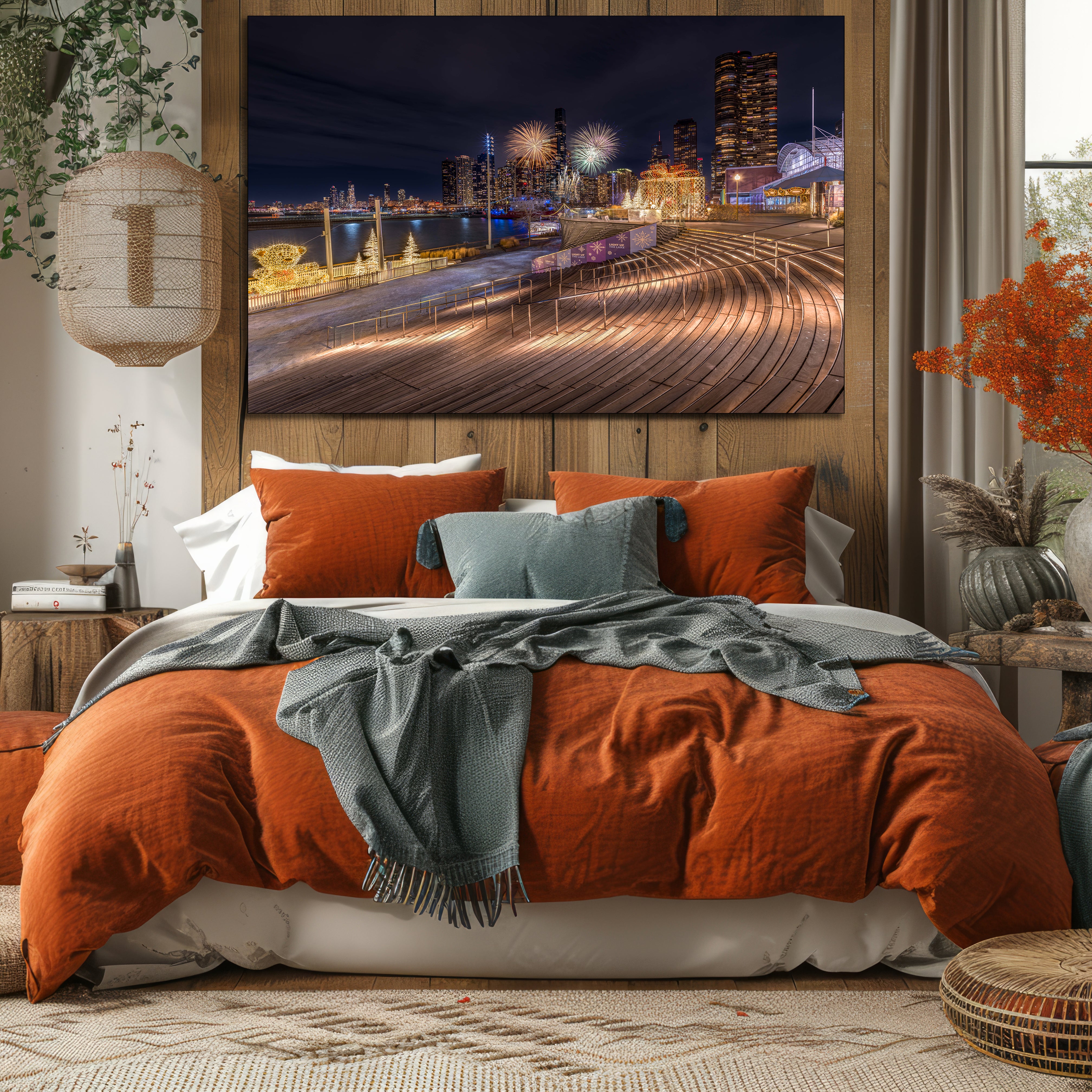 Navy Pier Chicago fireworks fine art print