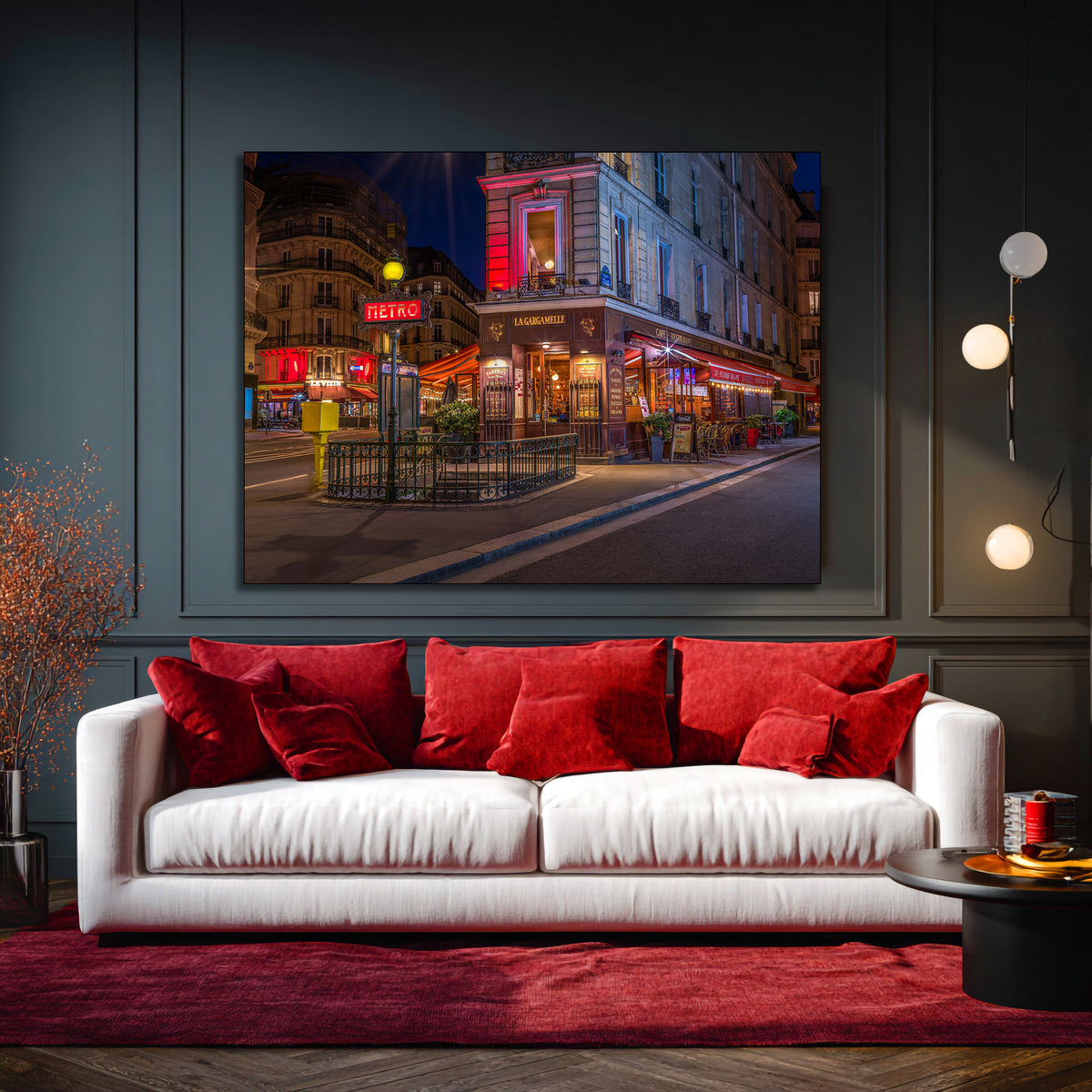 Paris restaurant street scene fine art print