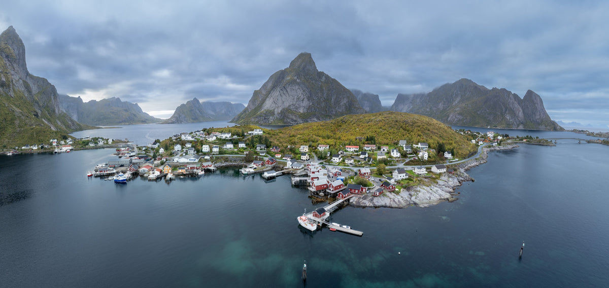 Reine Village Panorama Fine Art Print | Lofoten Islands Fine Art Canvas, Acrylic & Metal Prints