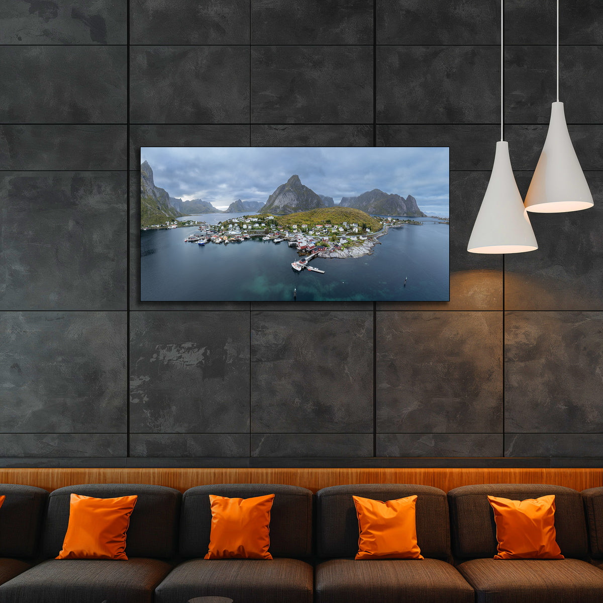 Reine Village Panorama Fine Art Print | Lofoten Islands Fine Art Canvas, Acrylic & Metal Prints