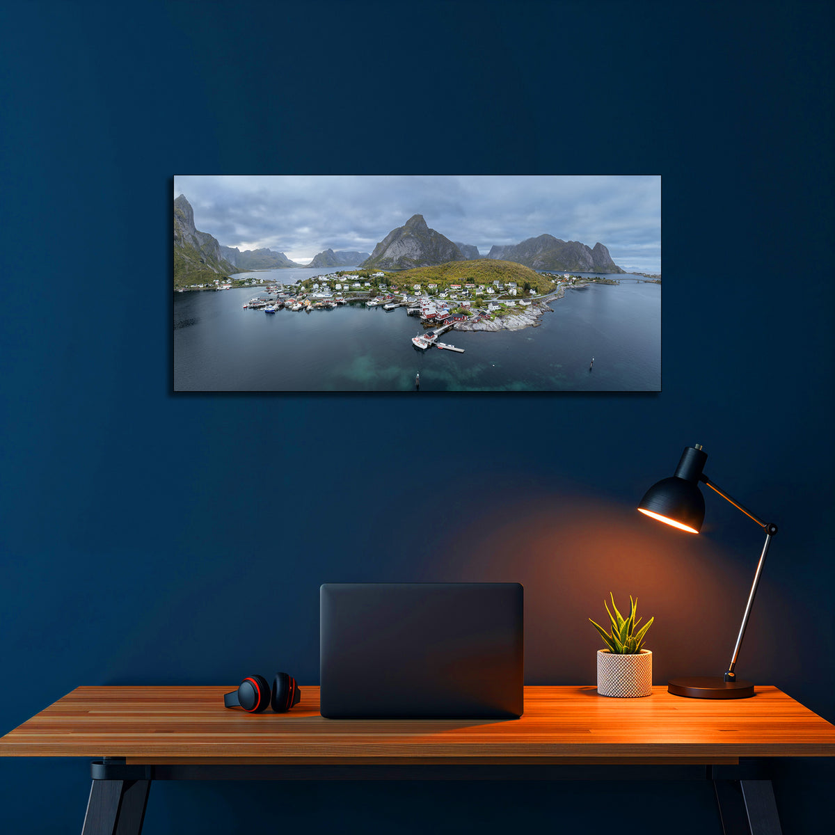 Reine Village Panorama Fine Art Print | Lofoten Islands Fine Art Canvas, Acrylic & Metal Prints