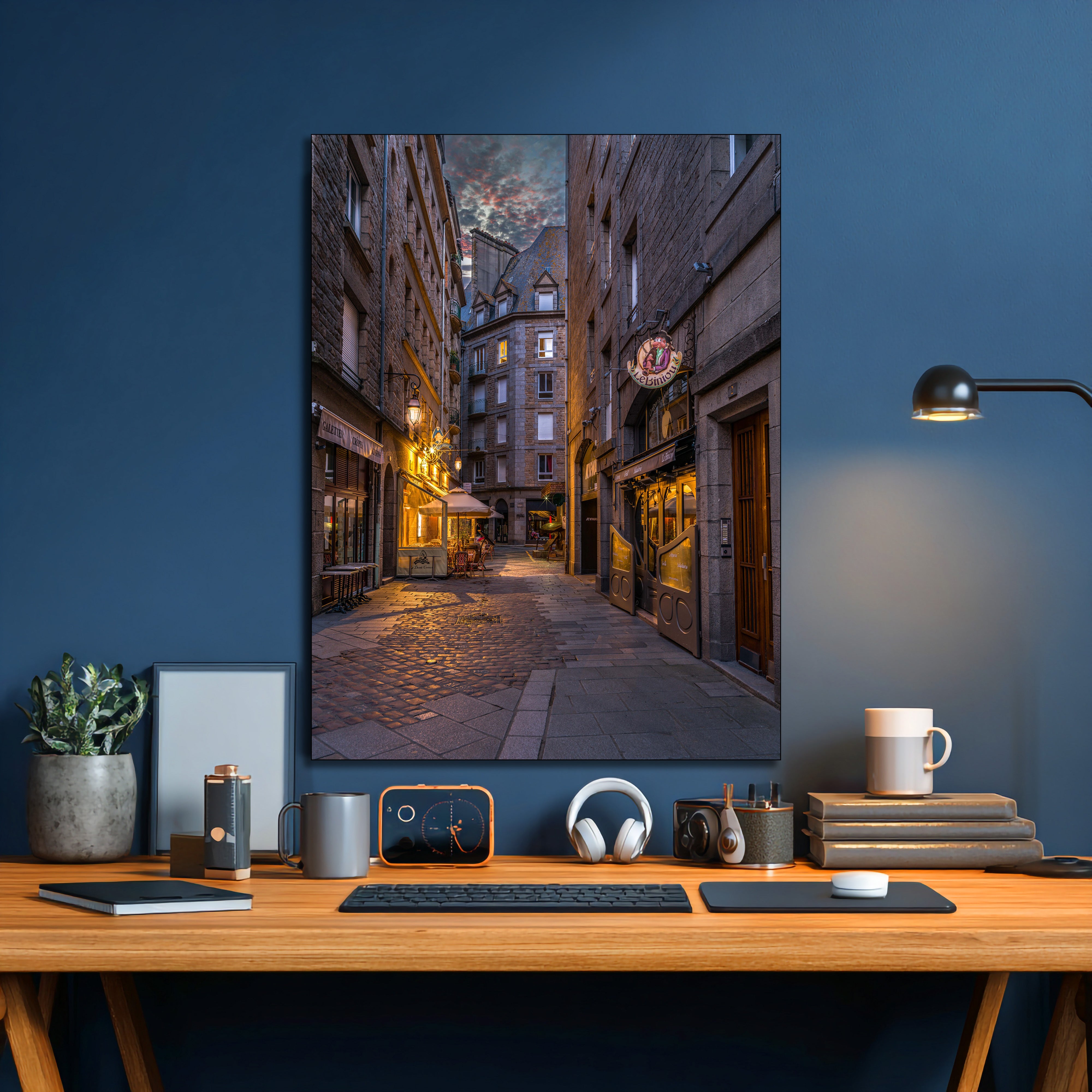 Saint Malo Cafe France Fine Art | Canvas, Acrylic, Metal