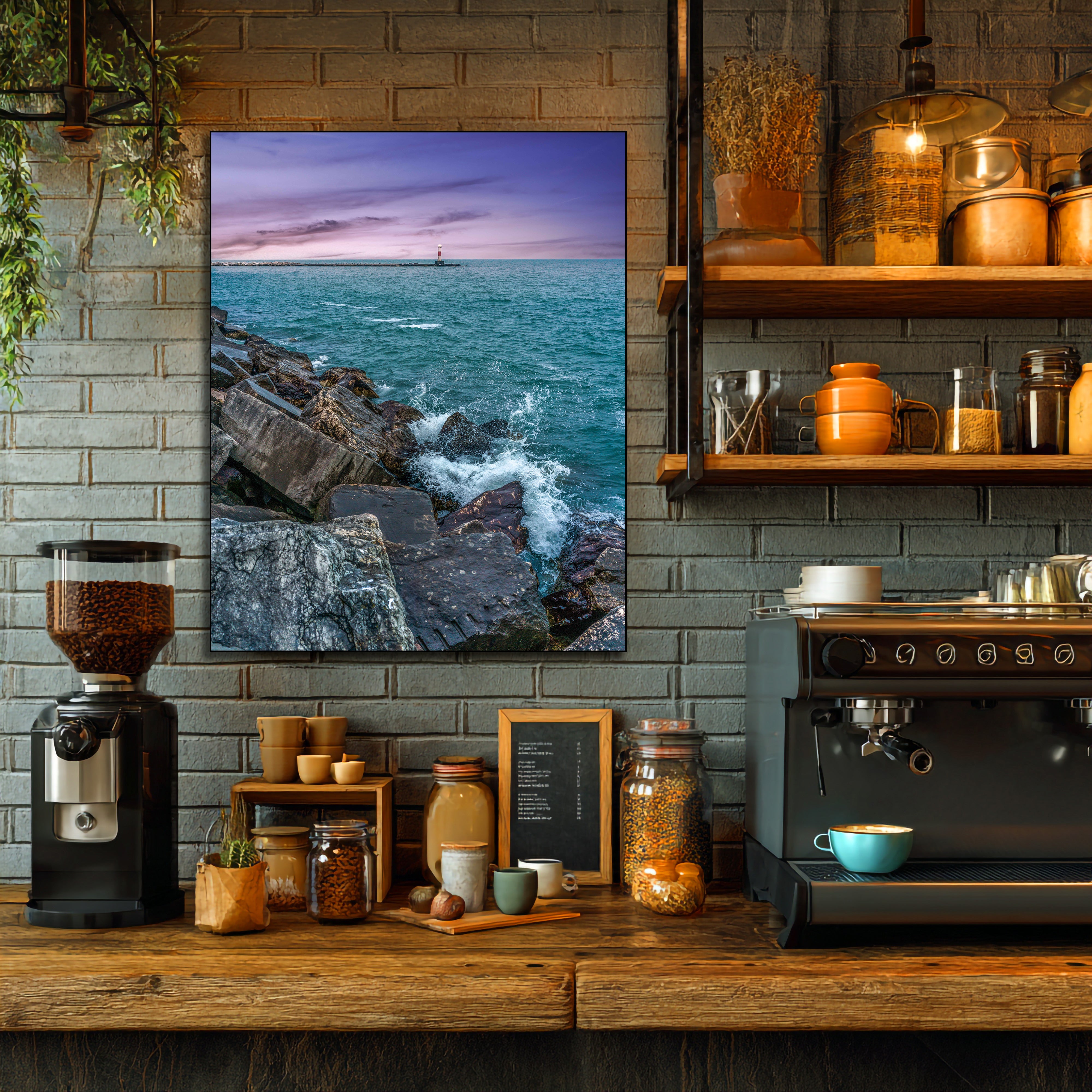 oceanfront acrylic artwork