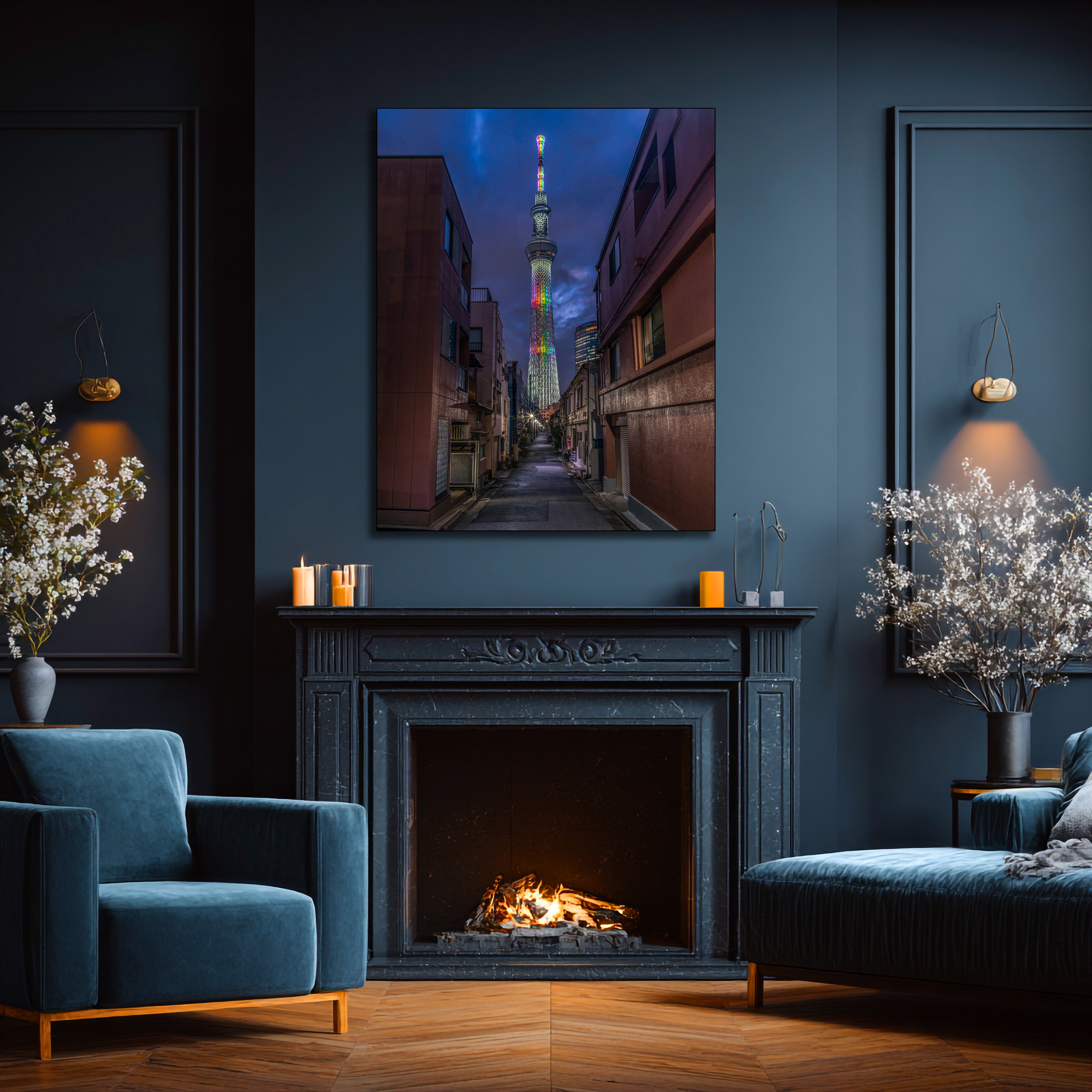 Tokyo Skytree Sunset Fine Art | Canvas, Acrylic, Metal