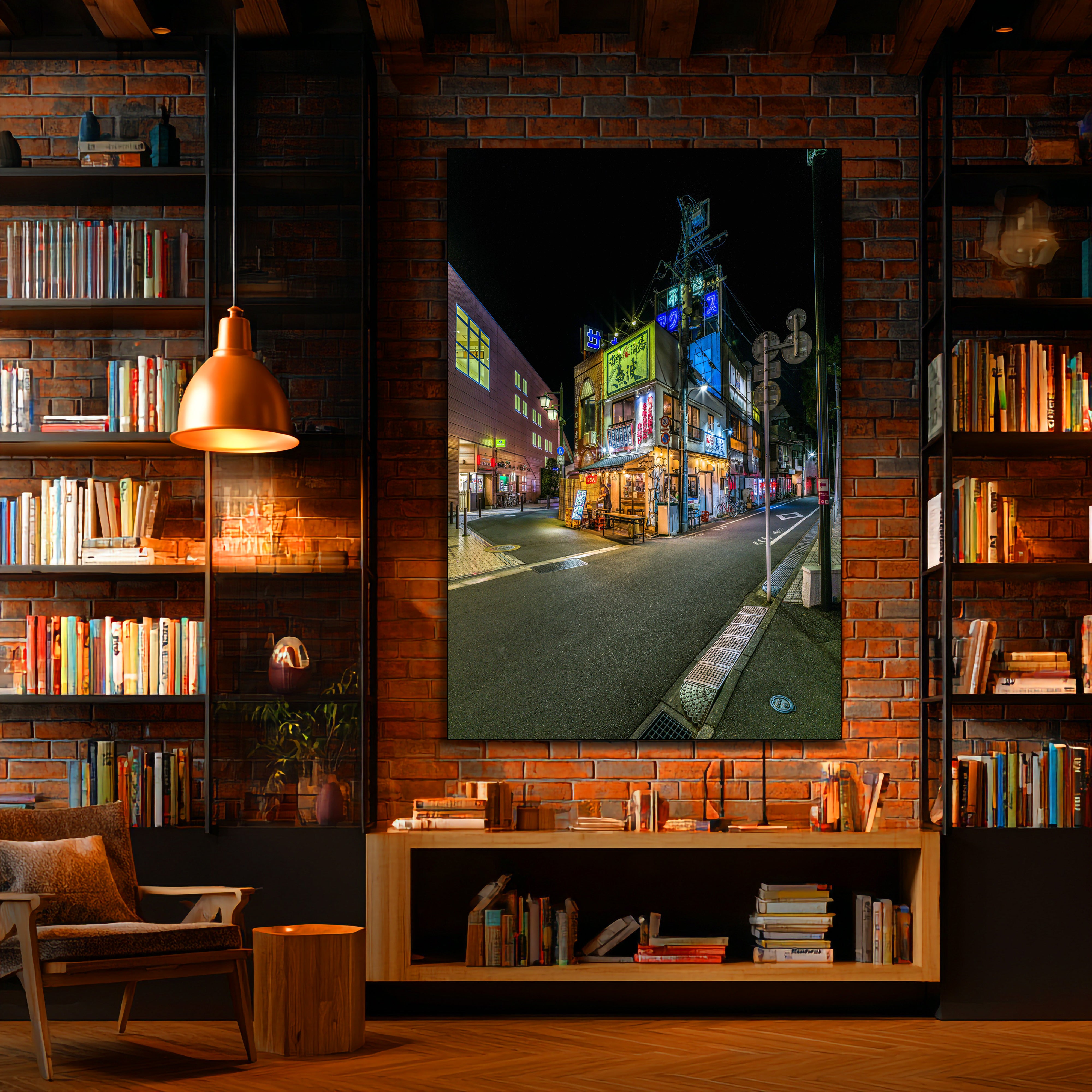 Uonami Fishbar Tokyo Nights Fine Art | Canvas, Acrylic, Metal