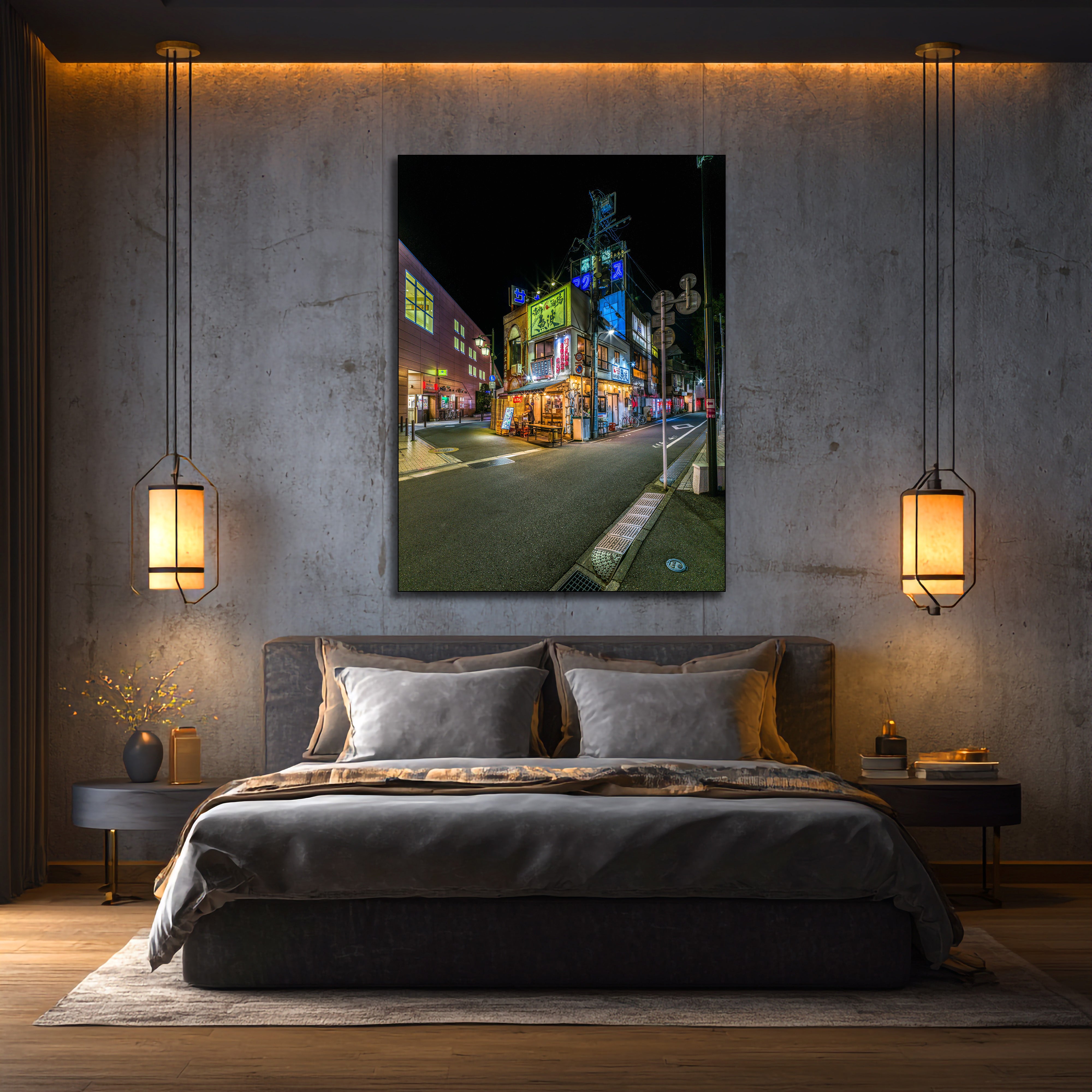 Uonami Fishbar Tokyo Nights Fine Art | Canvas, Acrylic, Metal