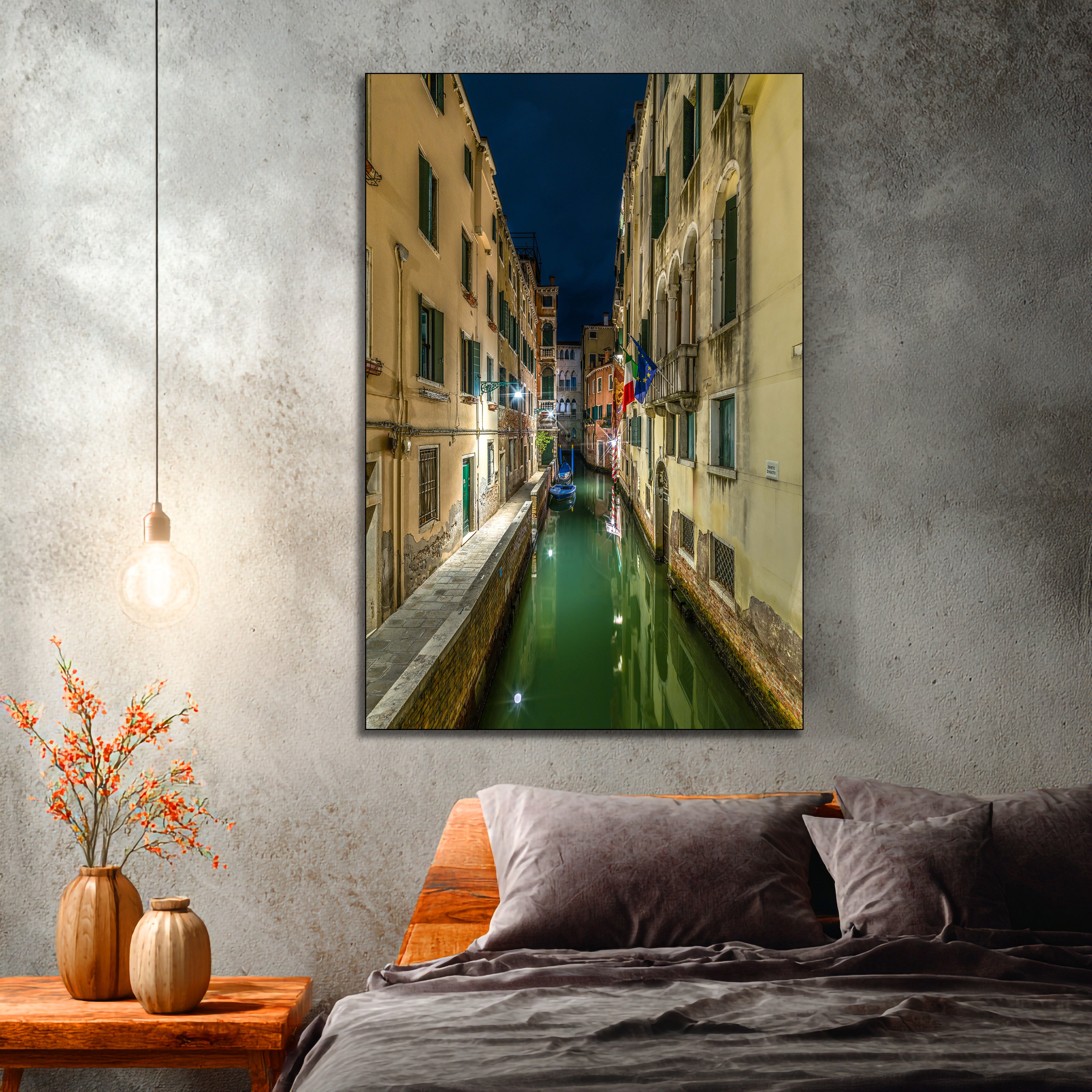 venice waterway acrylic artwork