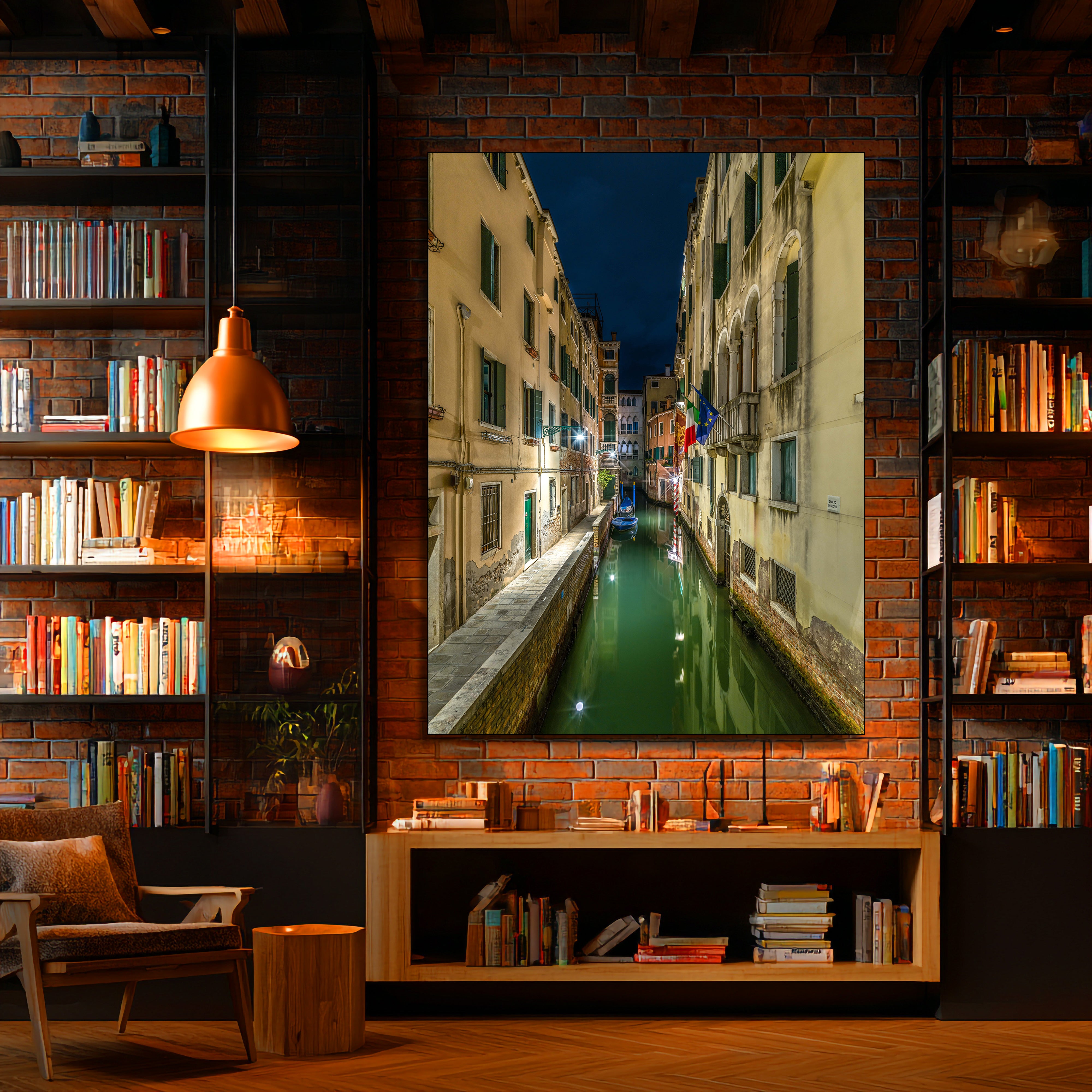 historic venice metal wall print