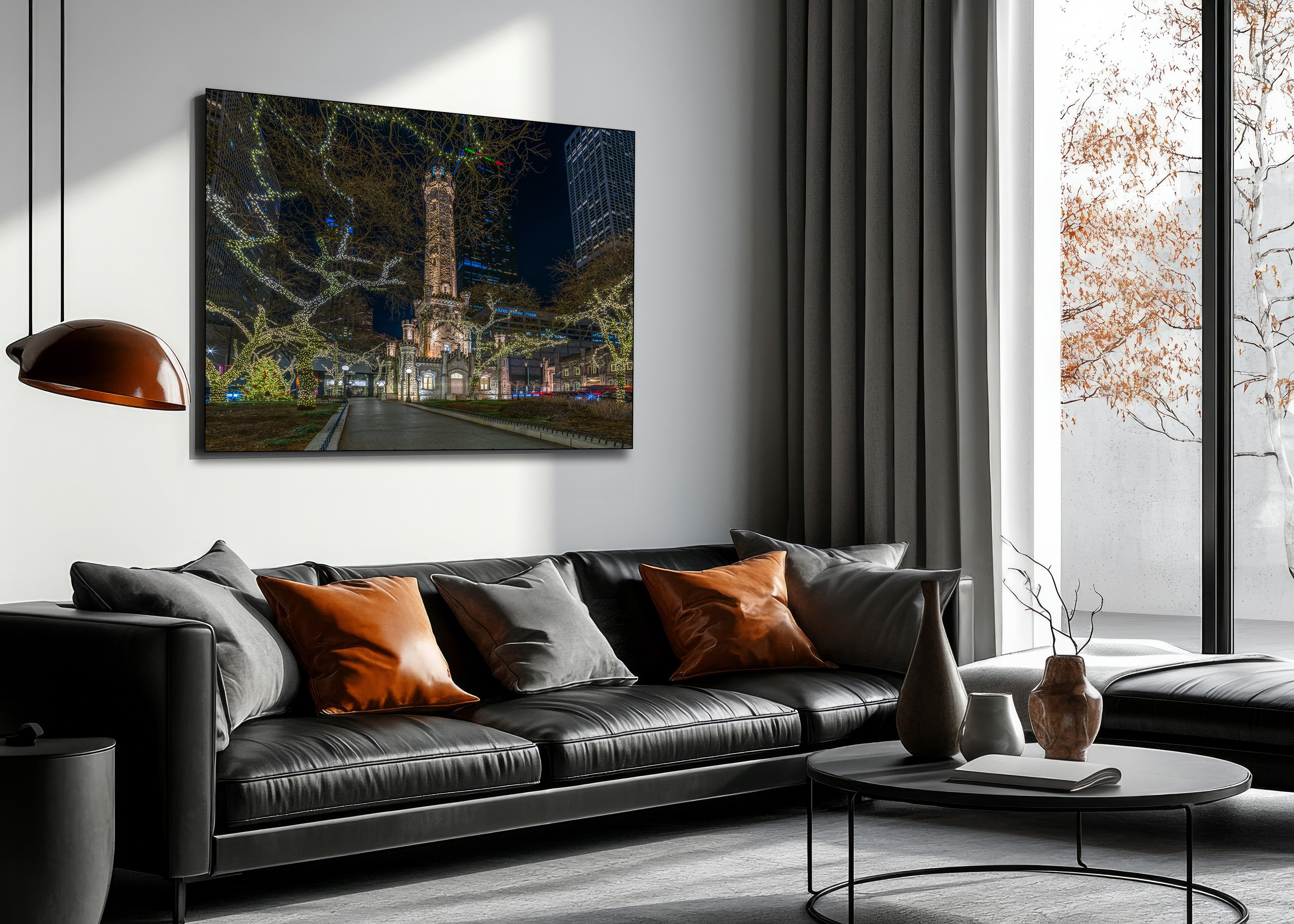 Holiday lights Chicago fine art