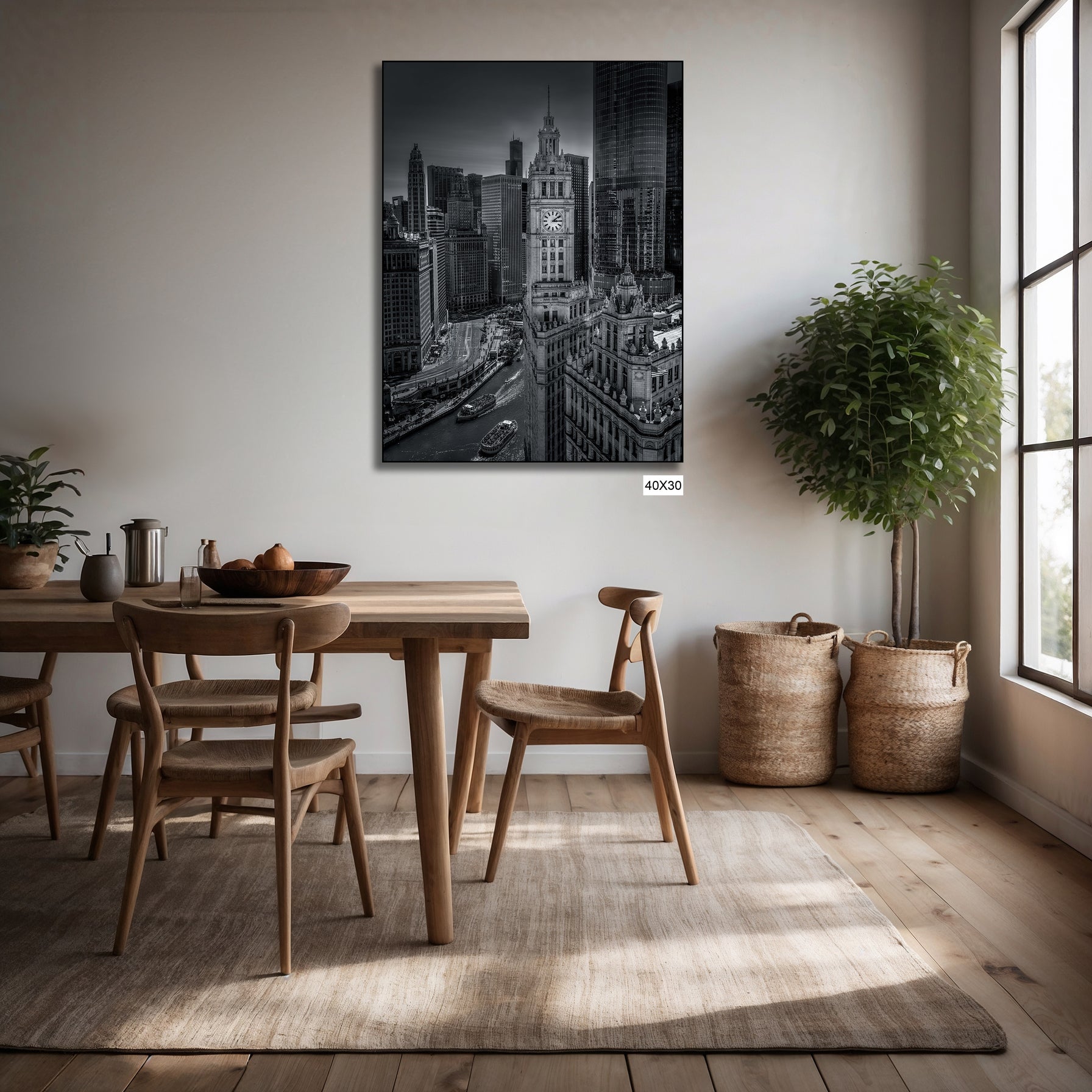 Wrigley Building Chicago – Black & White Fine Art Print | Iconic Architectural Photography