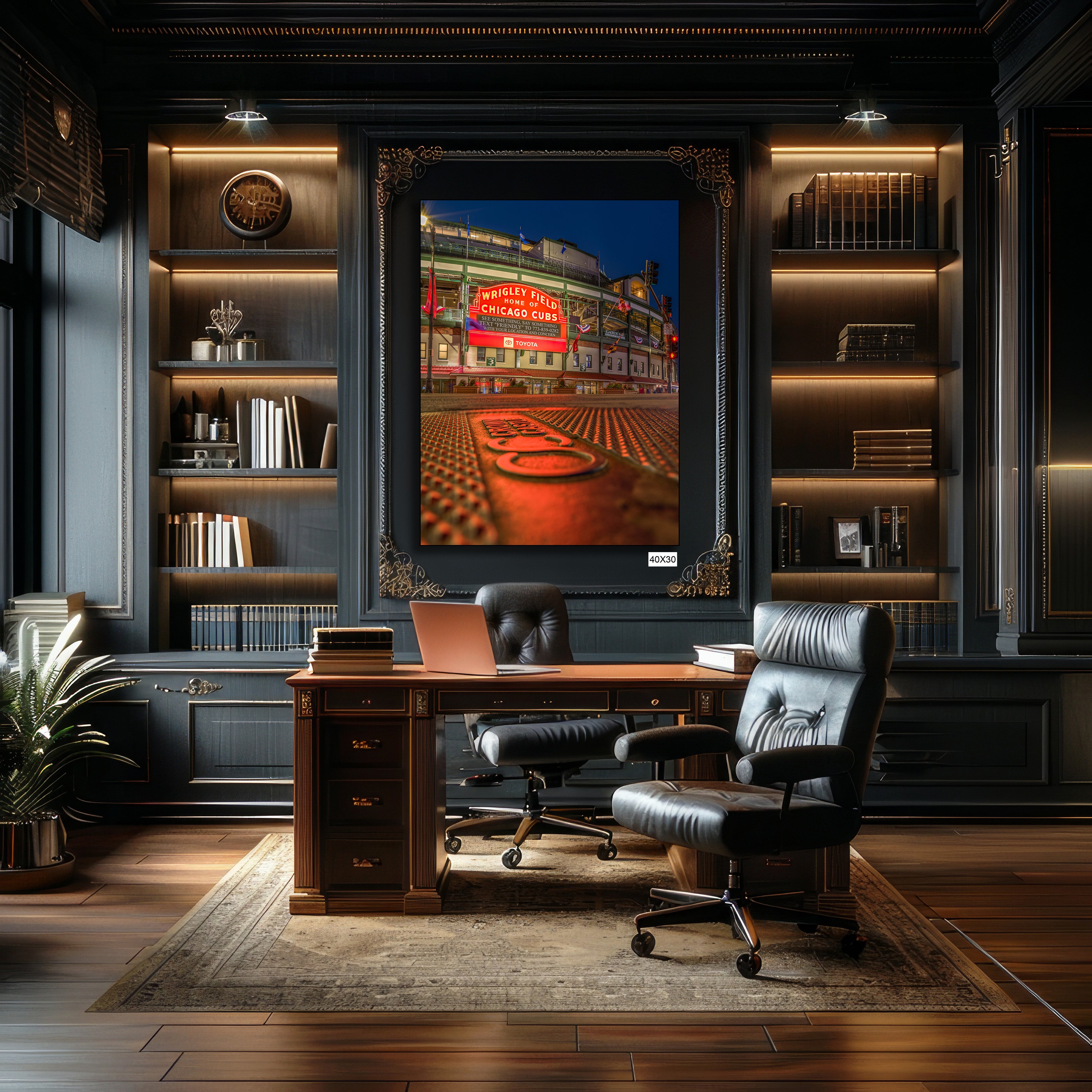 Chicago Cubs Wall Art – Wrigley Field Canvas Fine Art Print