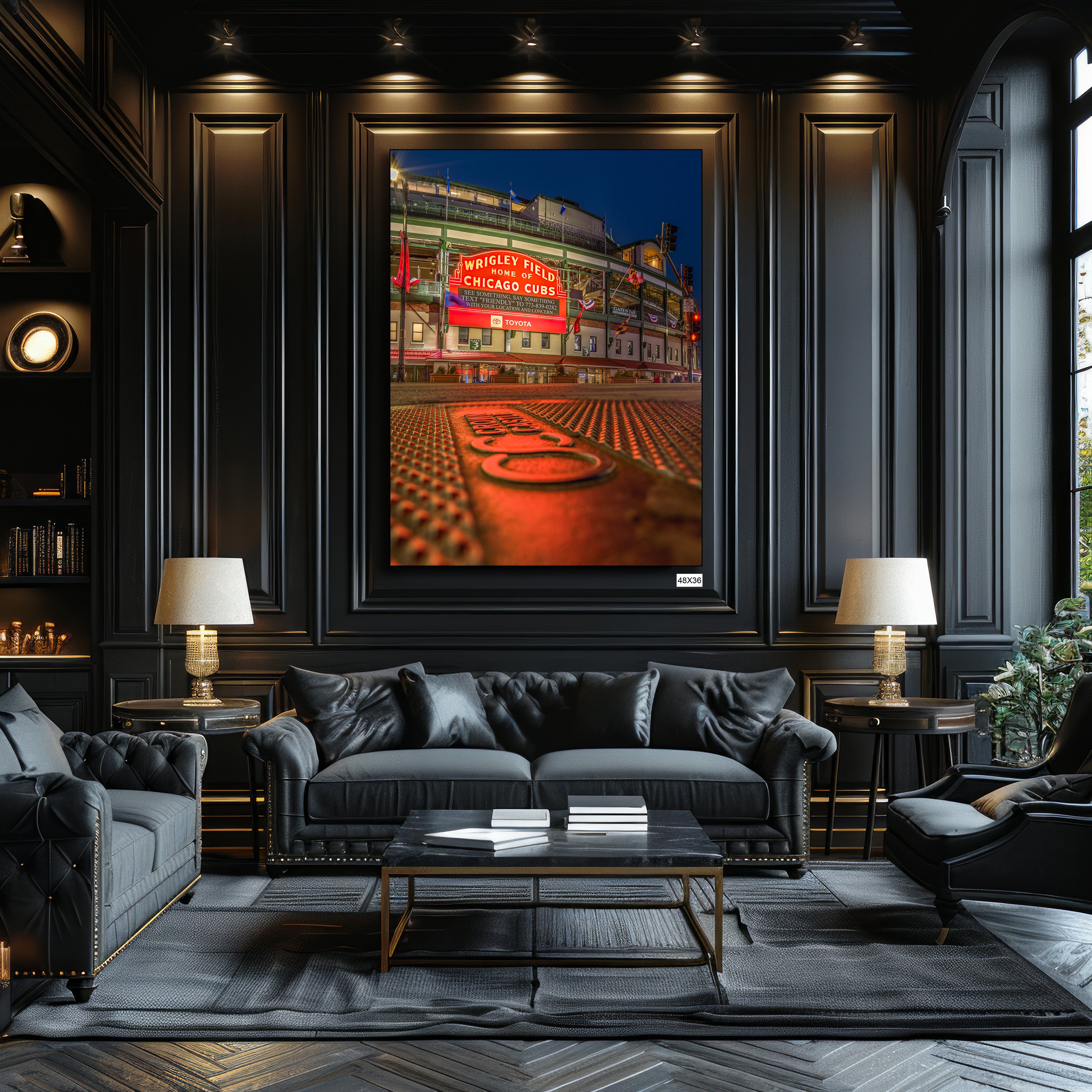 Chicago Cubs Wall Art – Wrigley Field Canvas Fine Art Print