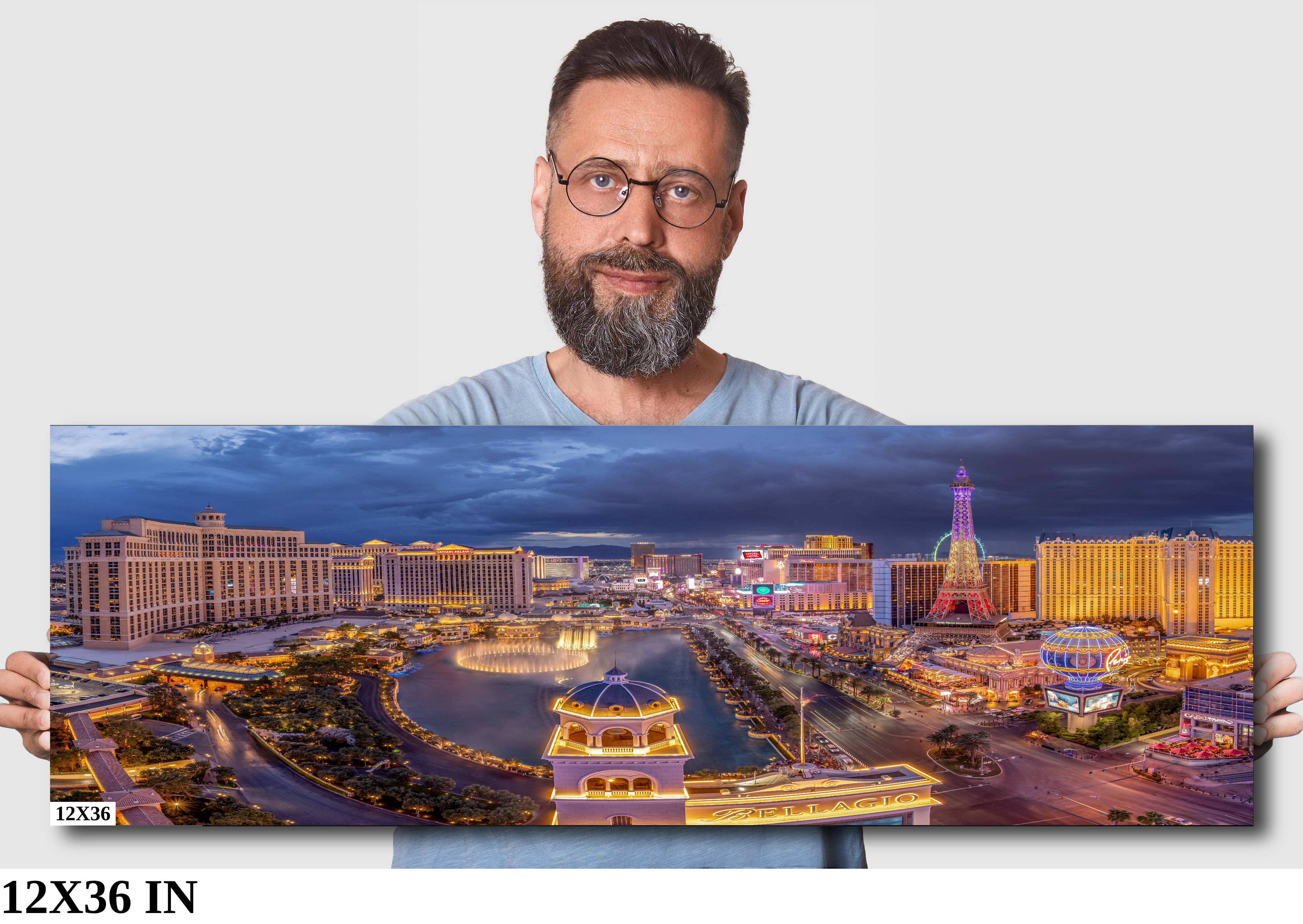 Las Vegas City Nightscape Canvas