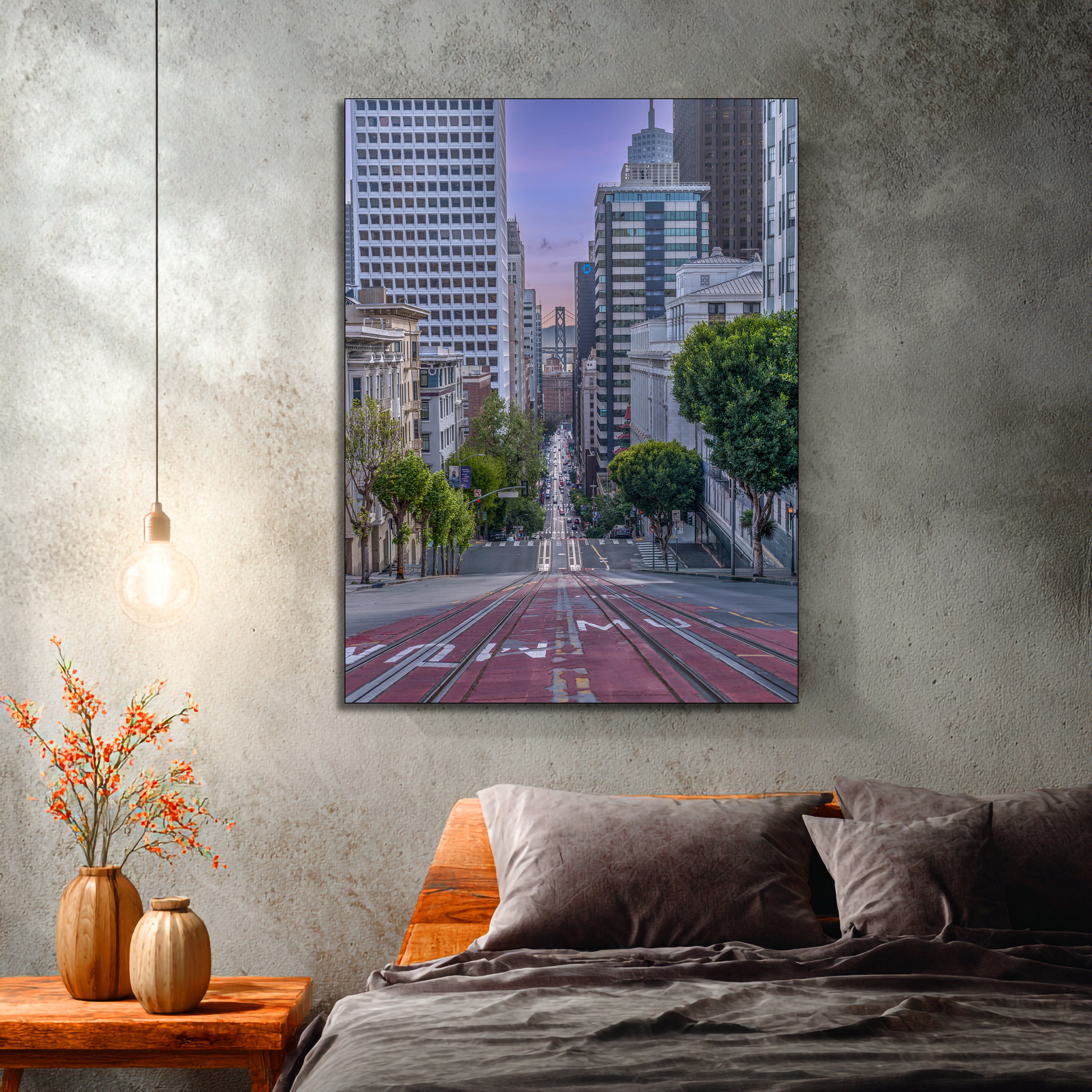 california street acrylic wall art