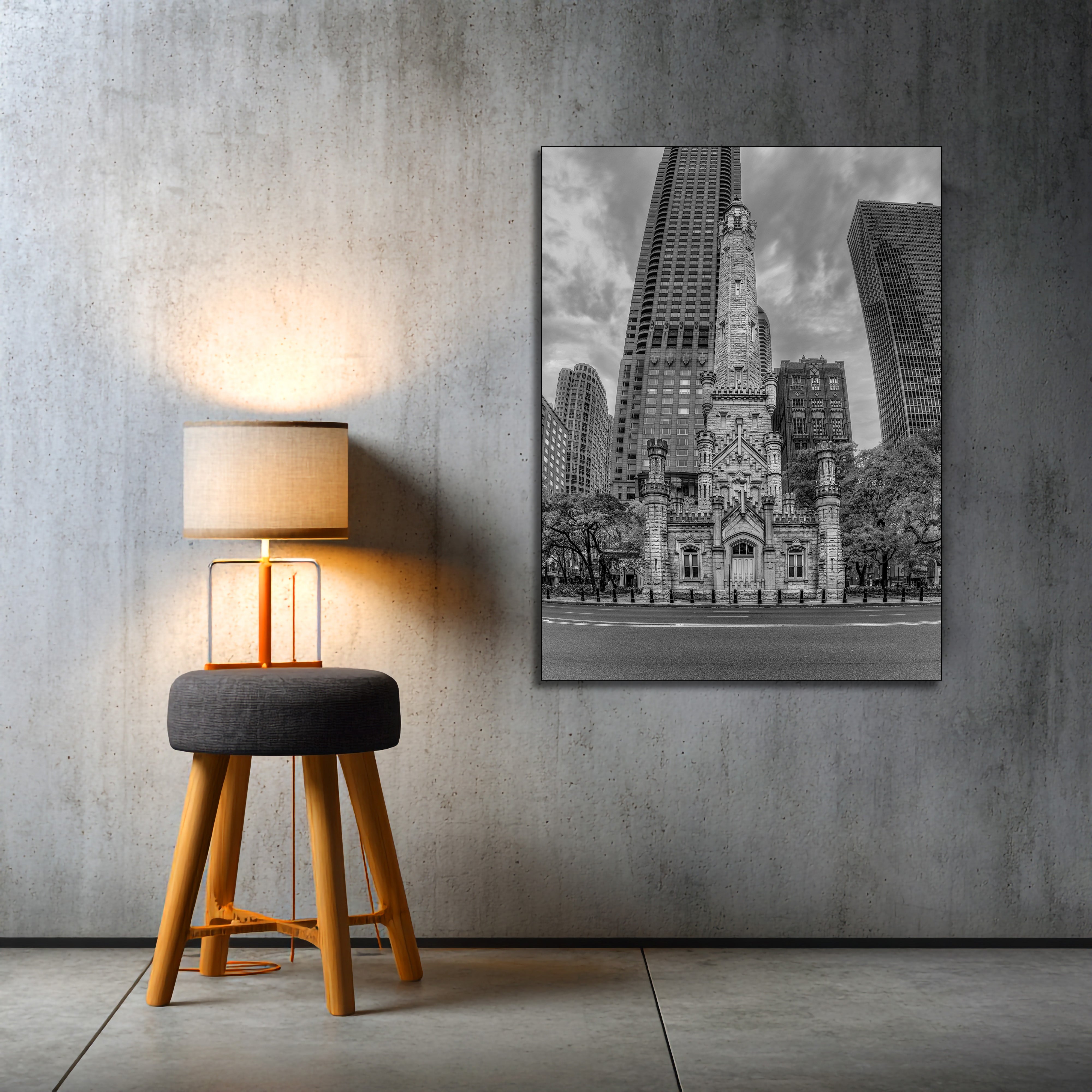 Chicago landmark metal wall art