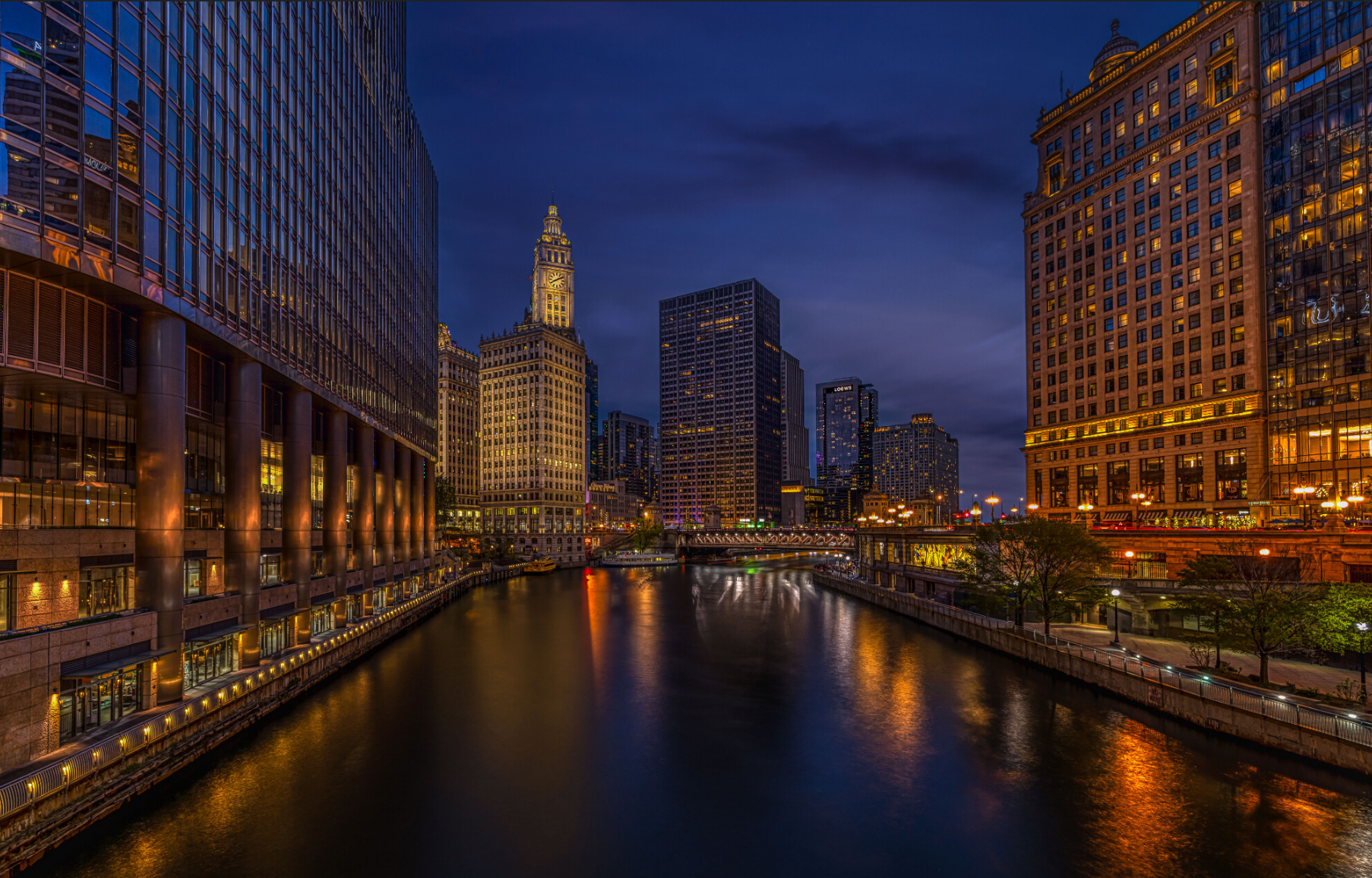 Chicago River North Wabash Street