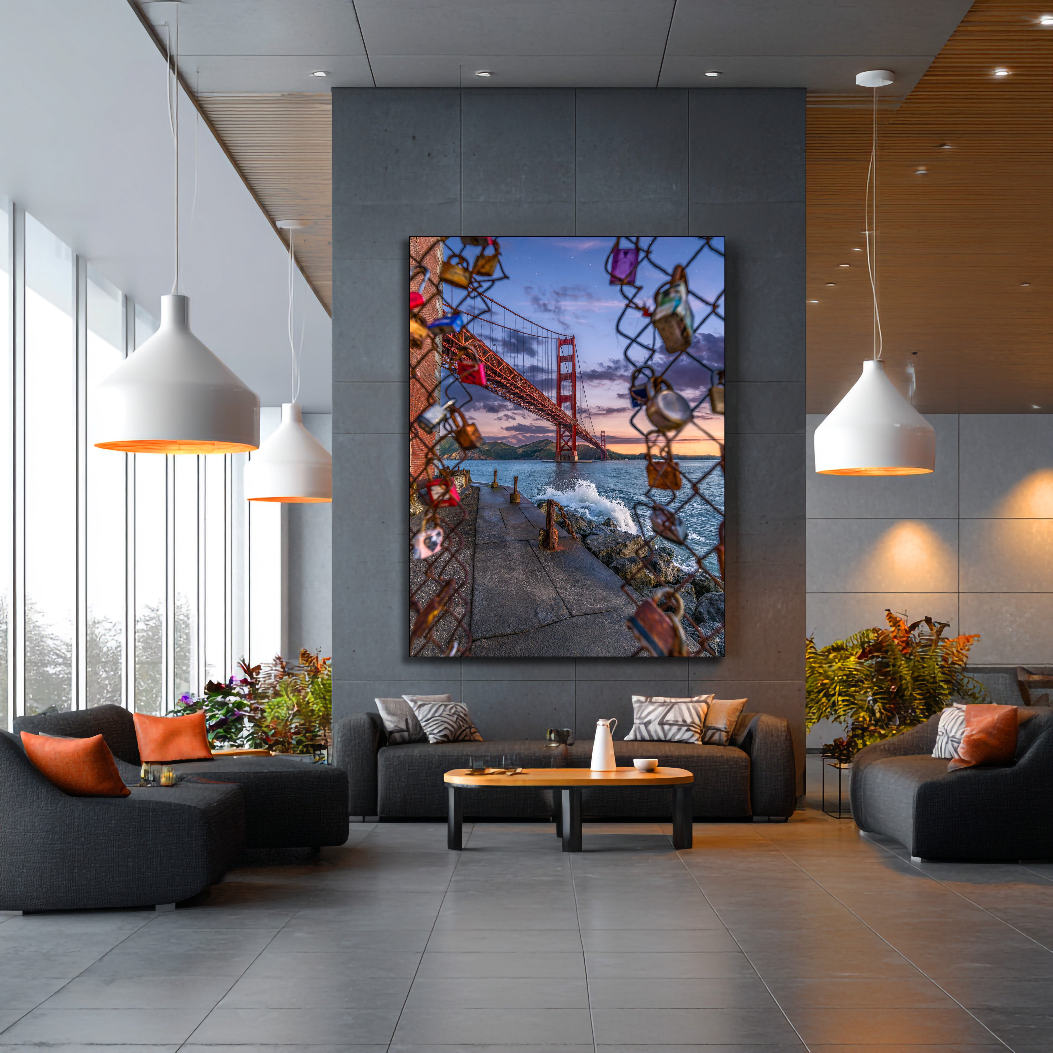 san francisco bridge acrylic artwork