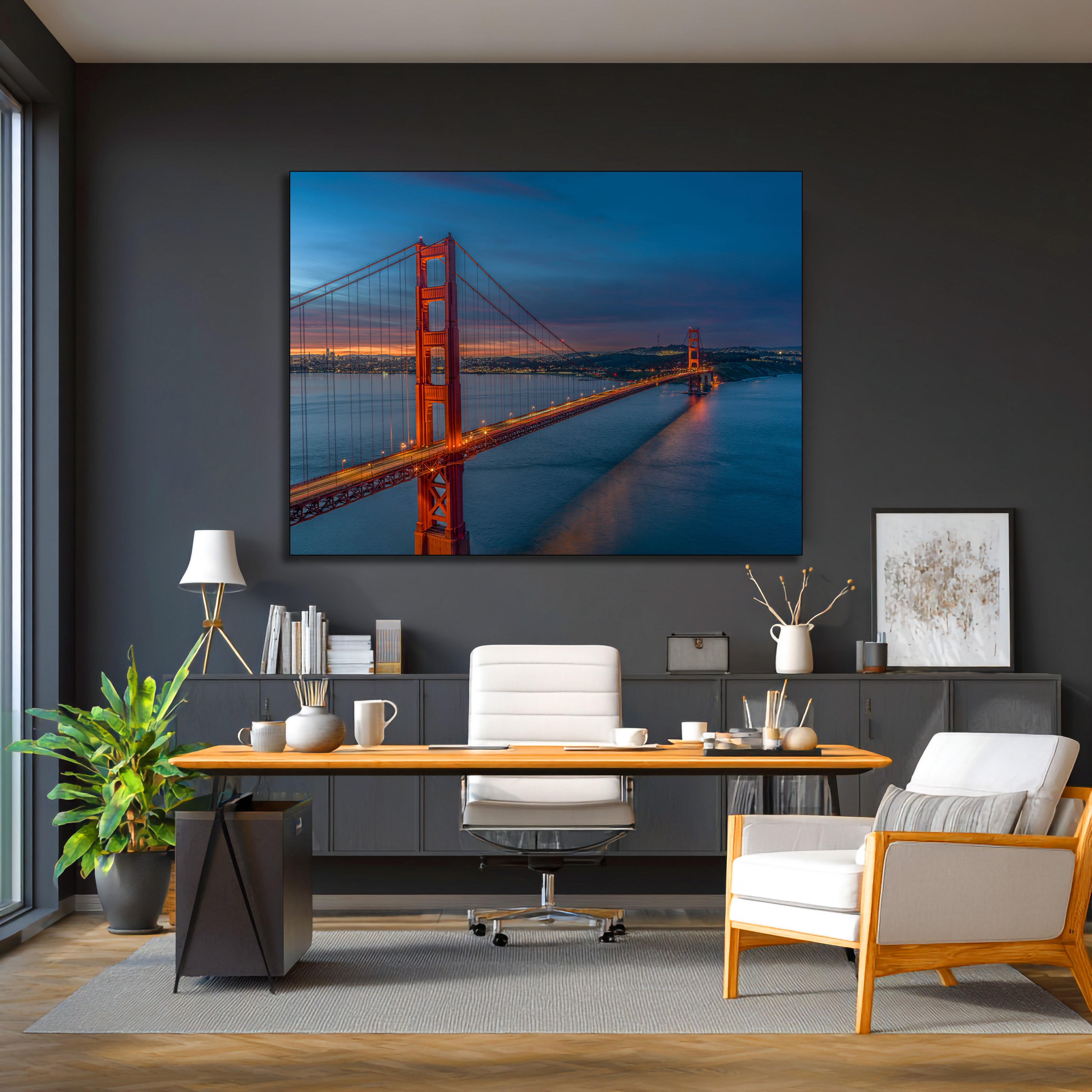 Golden Gate Bridge metal print cityscape