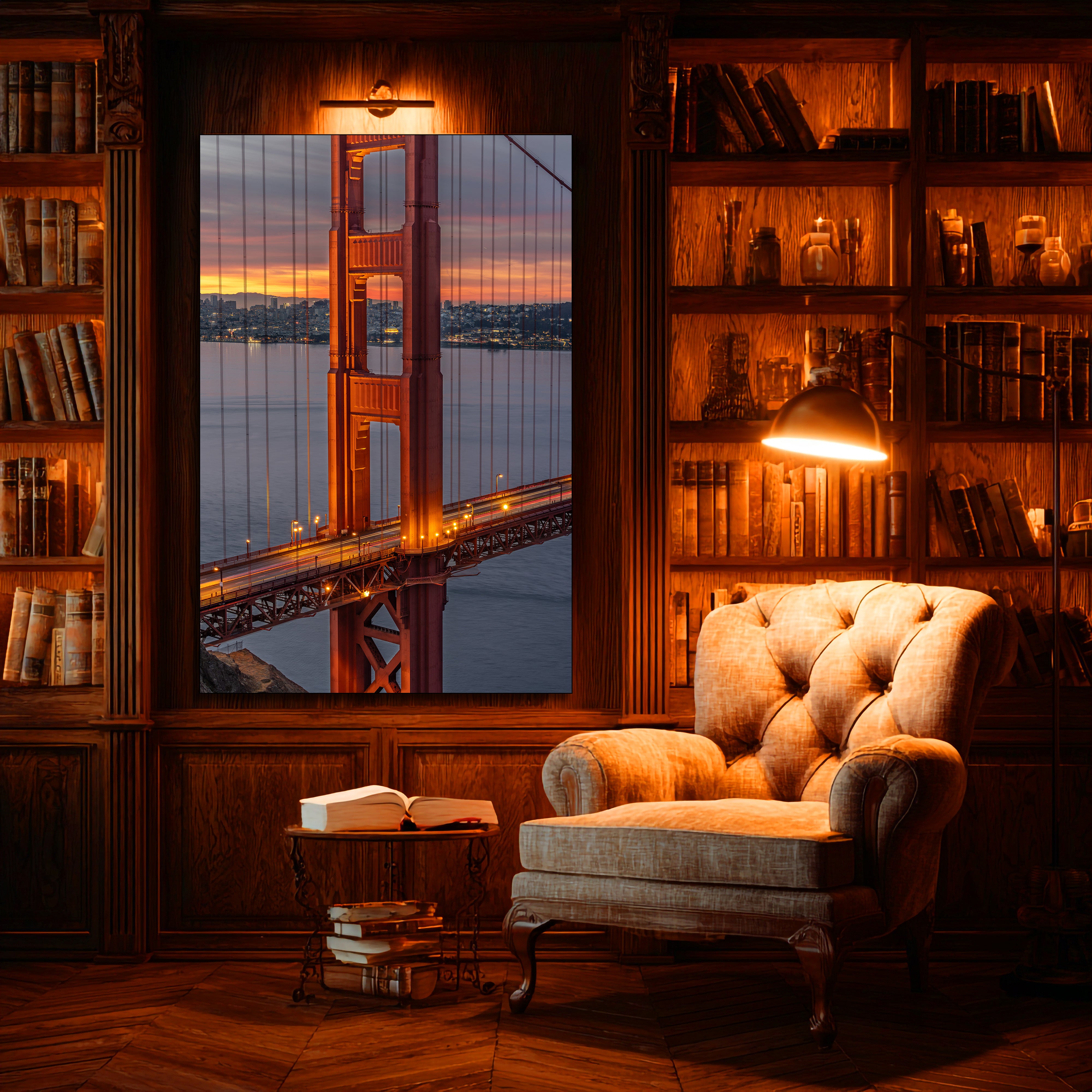 Golden Gate Bridge wall art San Francisco skyline