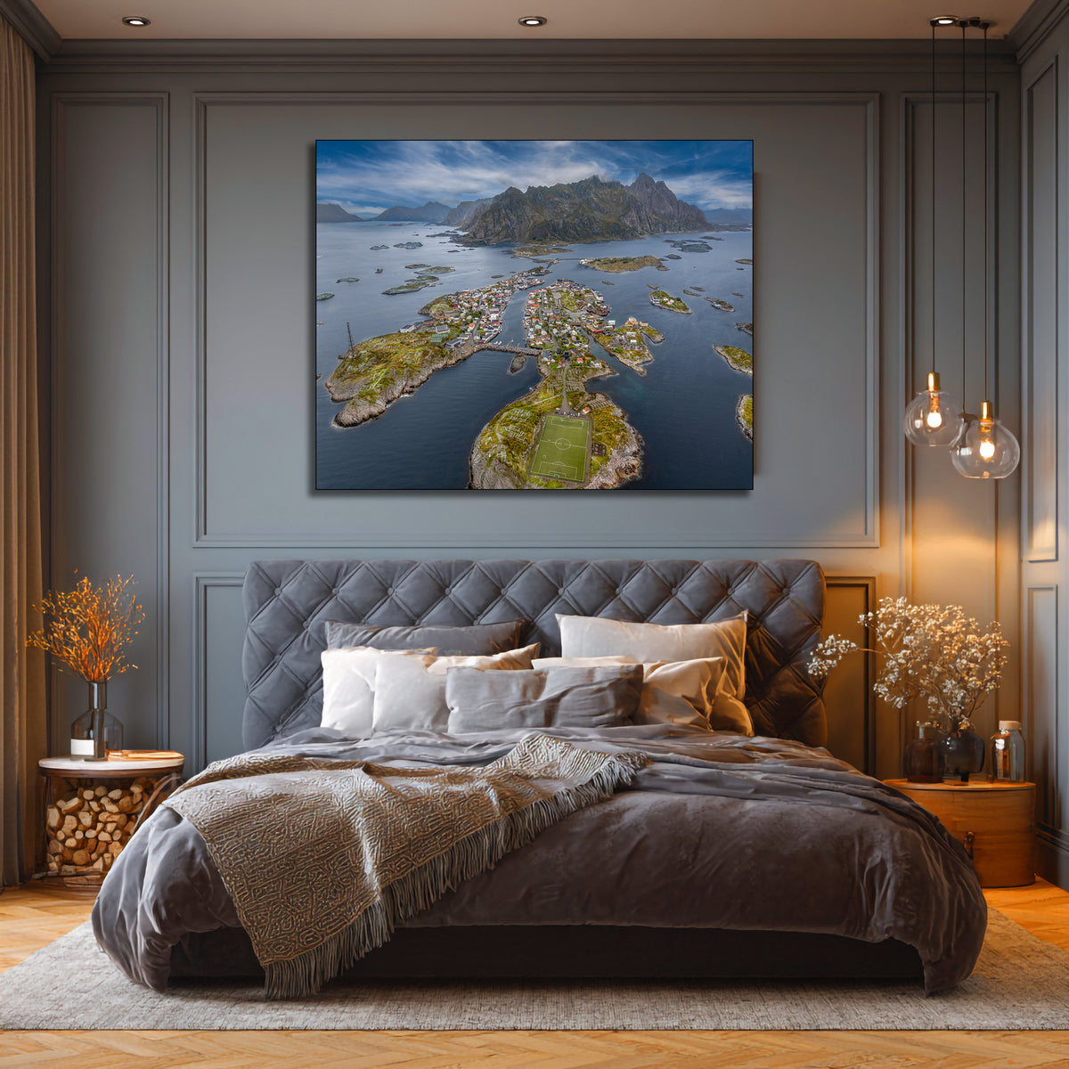 Henningsvær Football Stadium Wall Art | Fine Art Canvas, Acrylic & Metal Prints