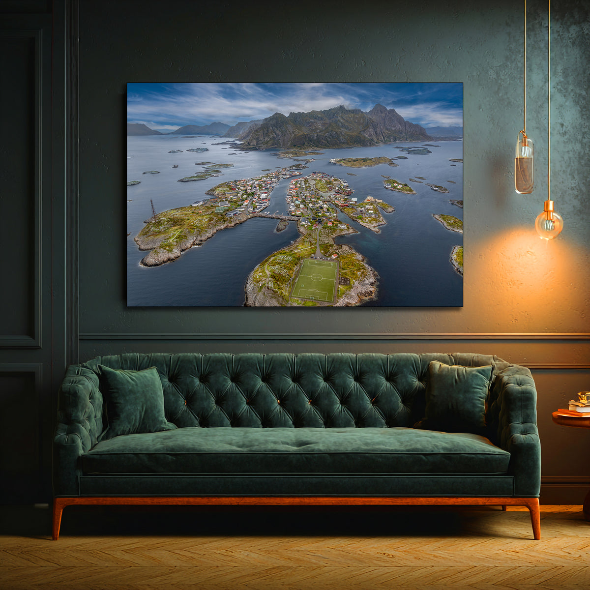 Henningsvær Football Stadium Wall Art | Fine Art Canvas, Acrylic & Metal Prints