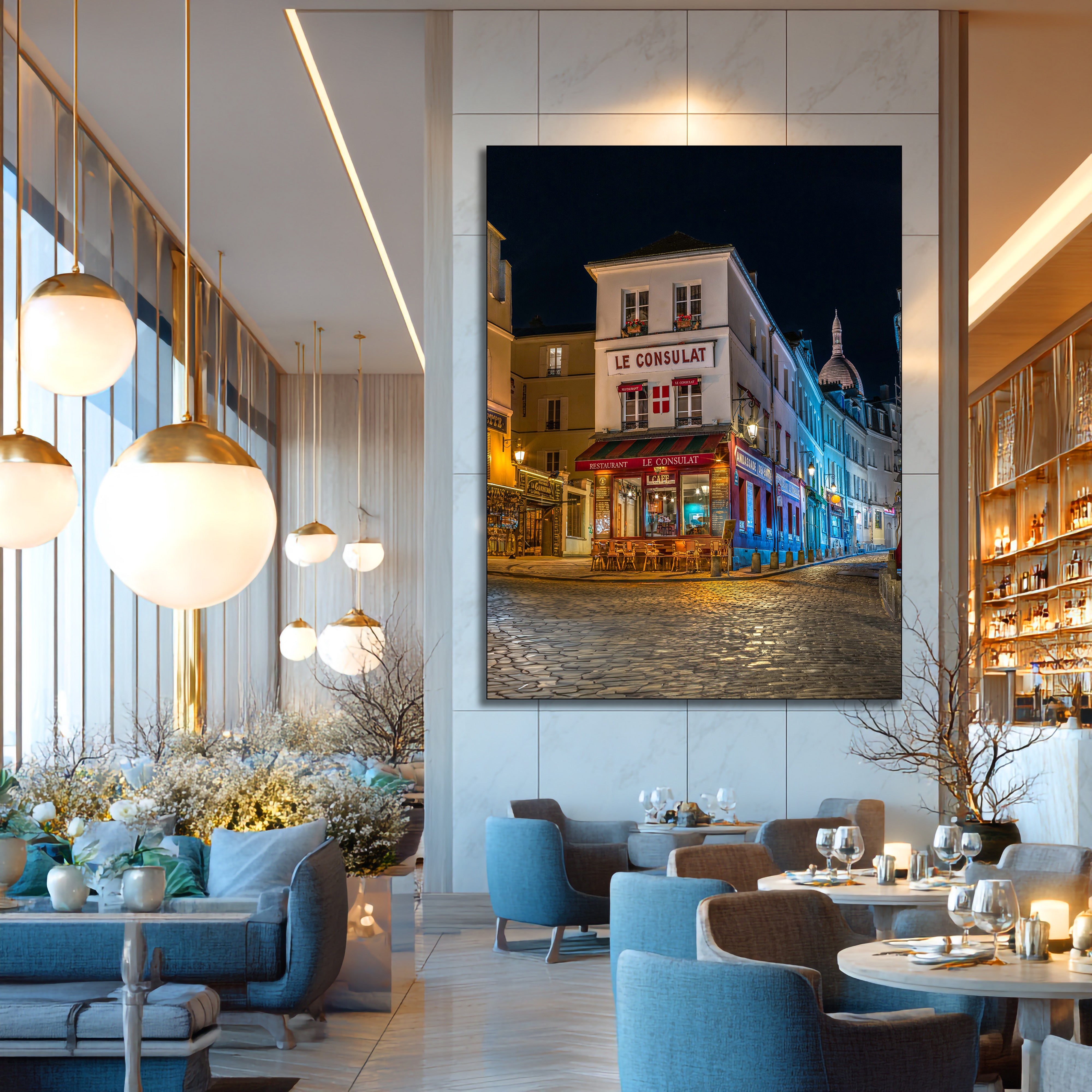 Le Consulat Cafe Paris fine art | Canvas, Acrylic, Metal