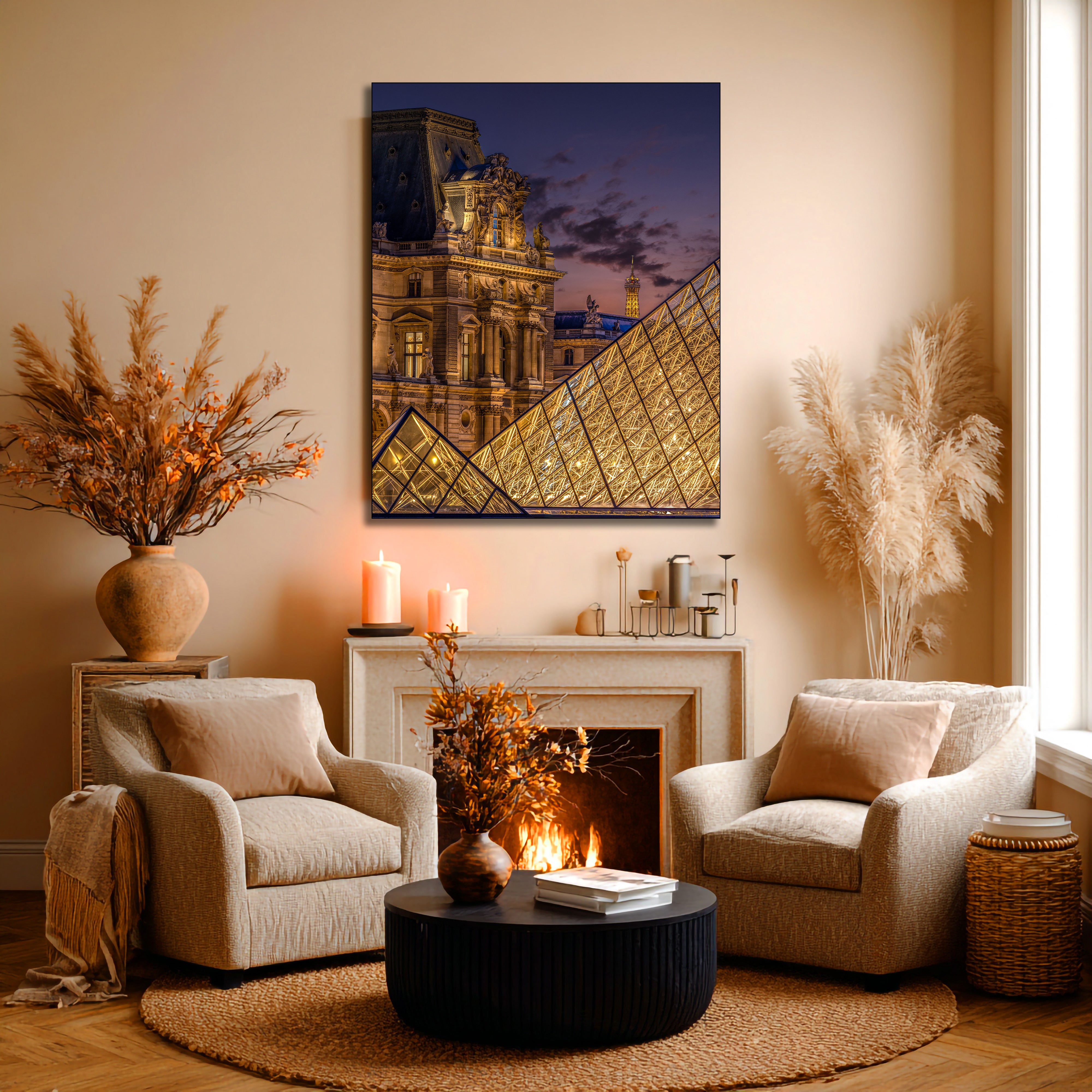 romantic paris street canvas wall art
