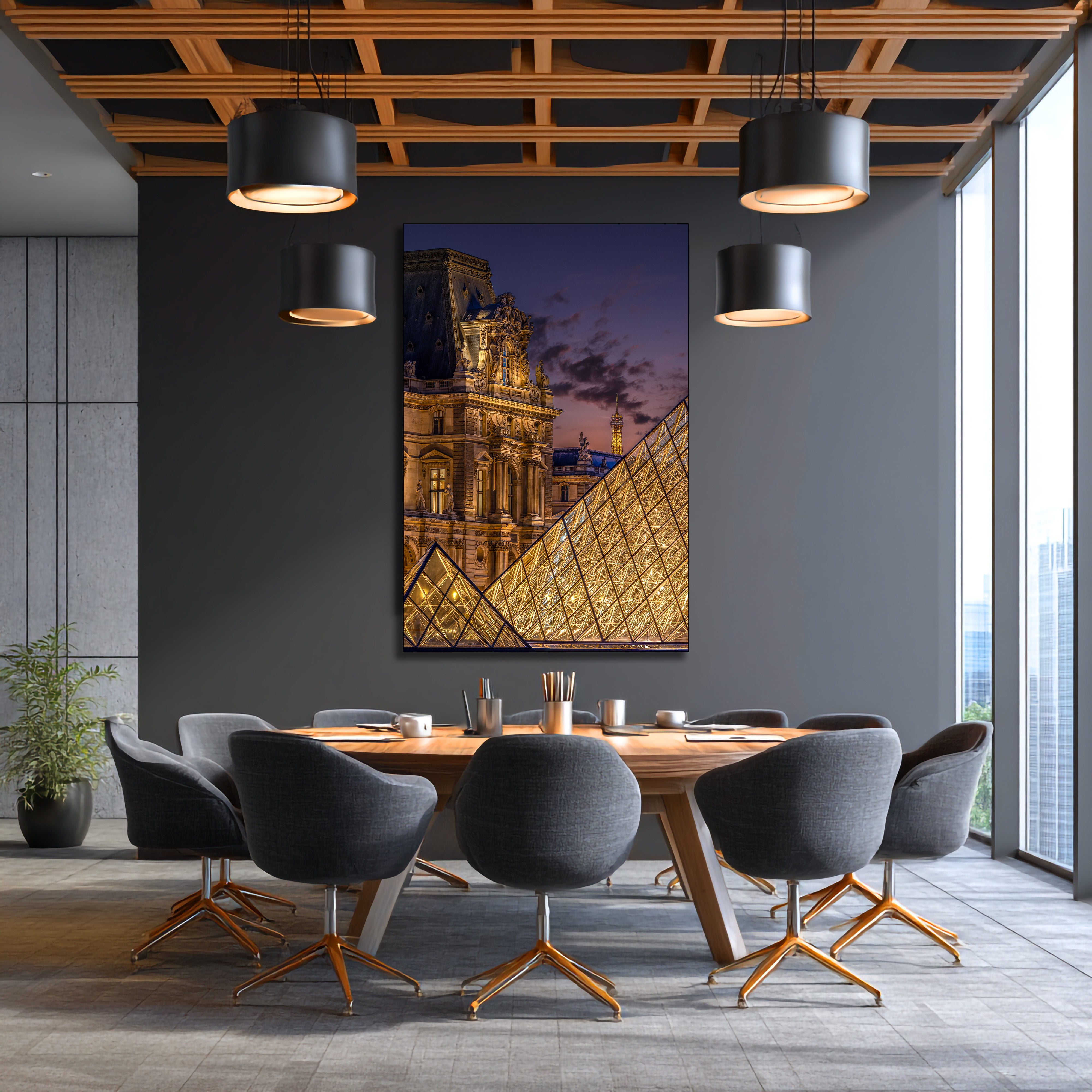 paris cityscape acrylic artwork
