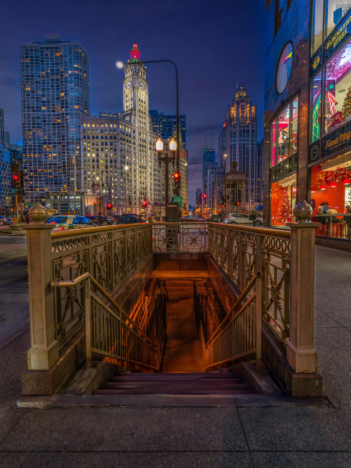 Magnificent Mile Chicago wall art featuring Michigan Avenue architecture