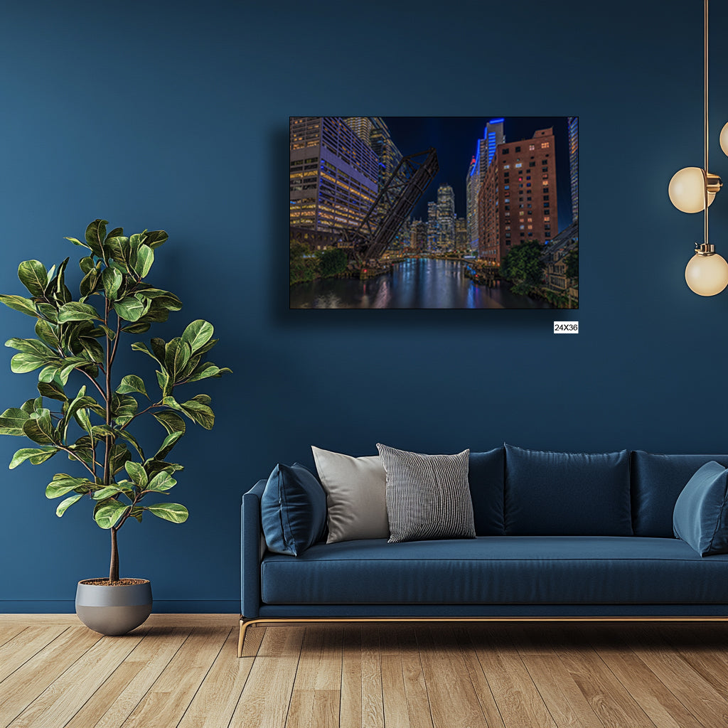 Kinzie Street Bridge – Chicago River Urban Photography | Historic Architecture Fine Art Print