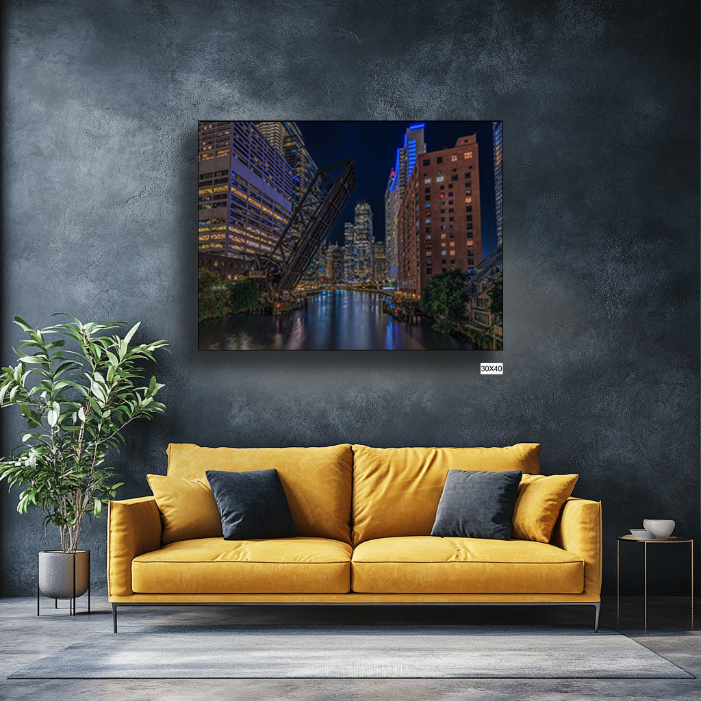 Kinzie Street Bridge – Chicago River Urban Photography | Historic Architecture Fine Art Print