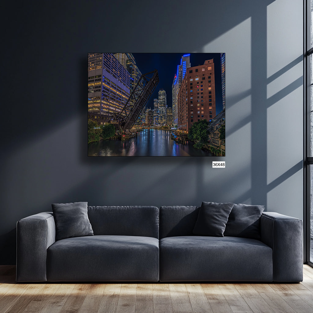 Kinzie Street Bridge – Chicago River Urban Photography | Historic Architecture Fine Art Print