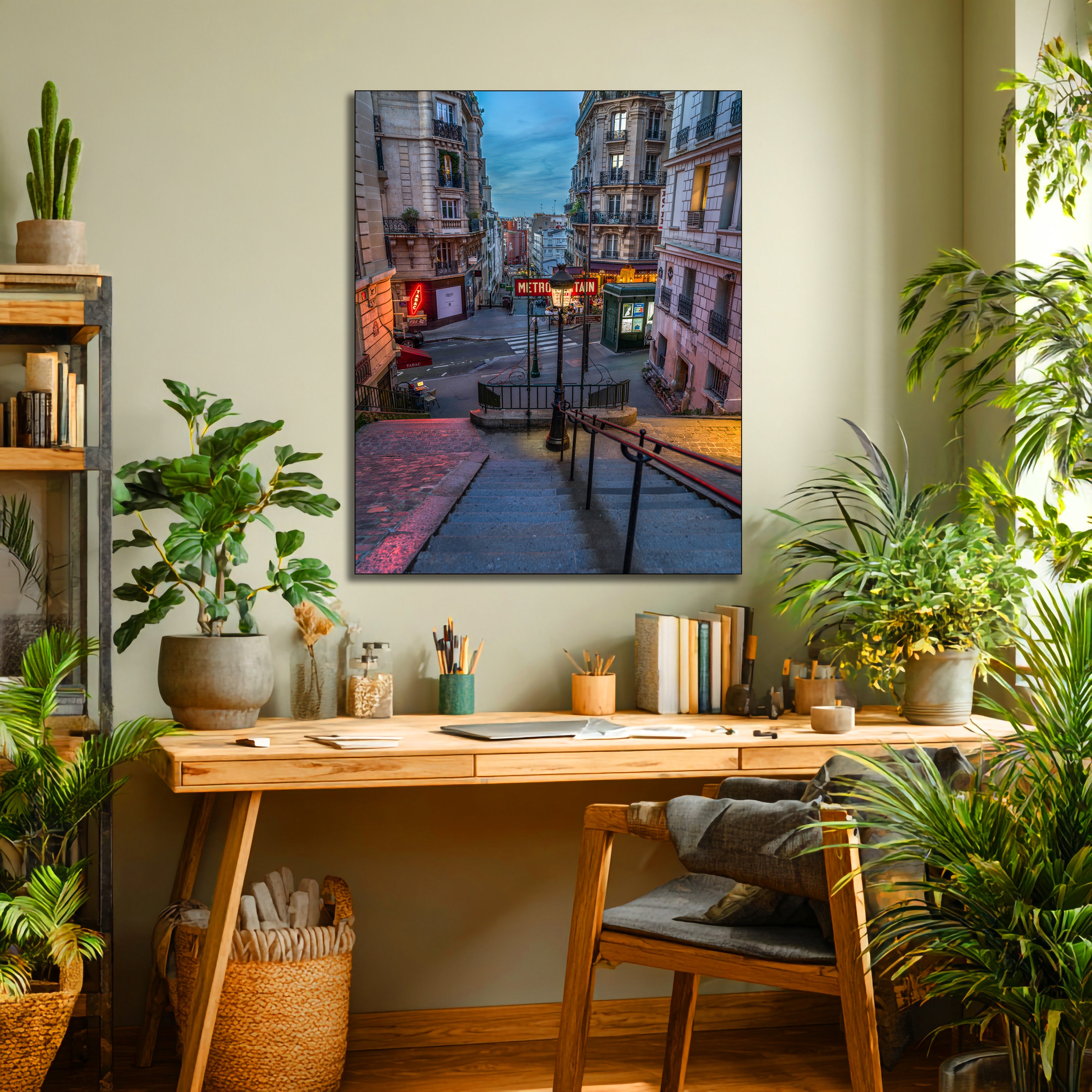 Montmartre Stairs Paris fine art | Canvas, Acrylic, Metal