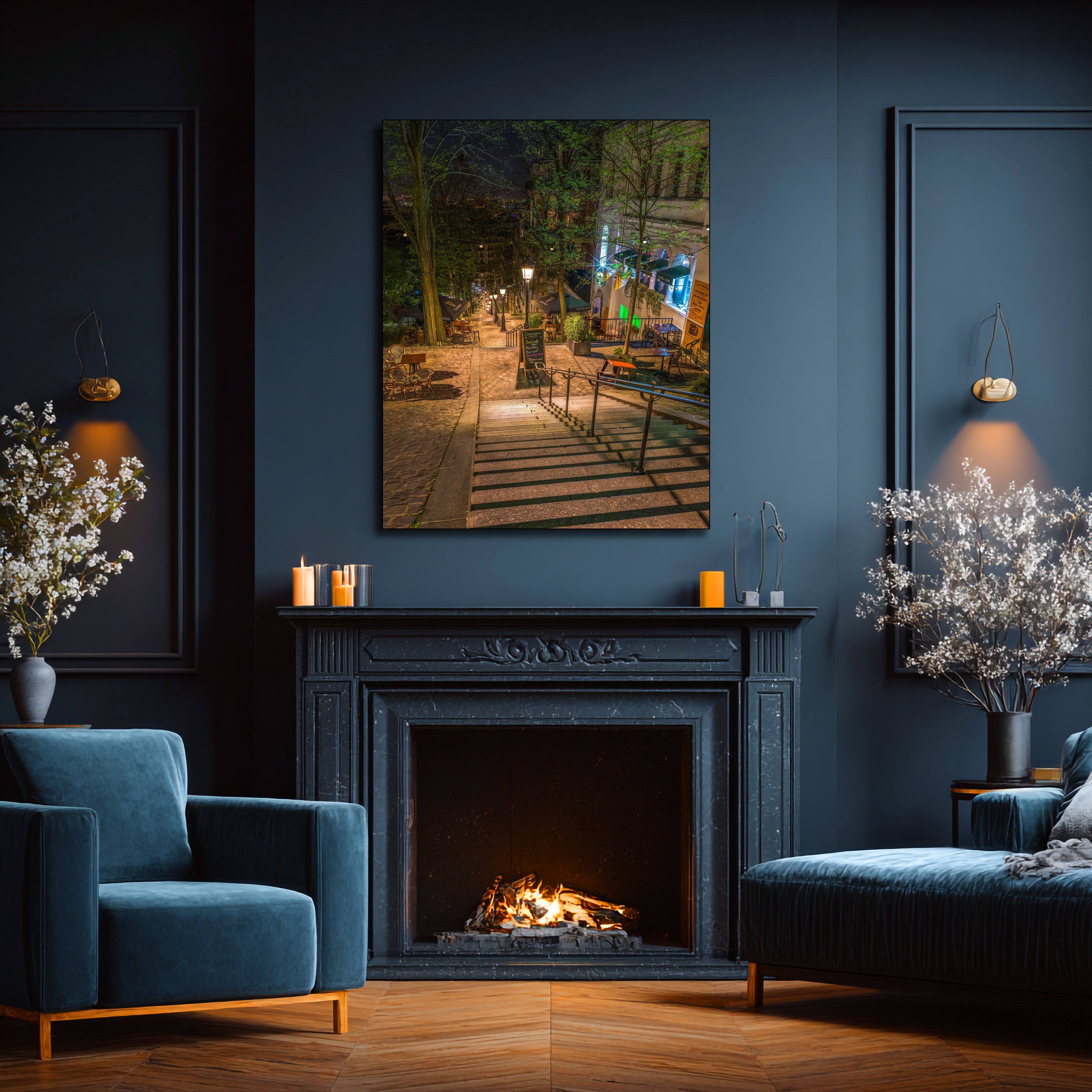 Cafe Montmartre Paris Wall Art | Canvas & Metal Prints